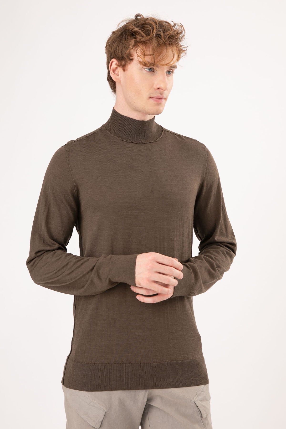 Transit Balıkçı Yaka İnce Örgü Yün Triko-Libas Trendy Fashion Store