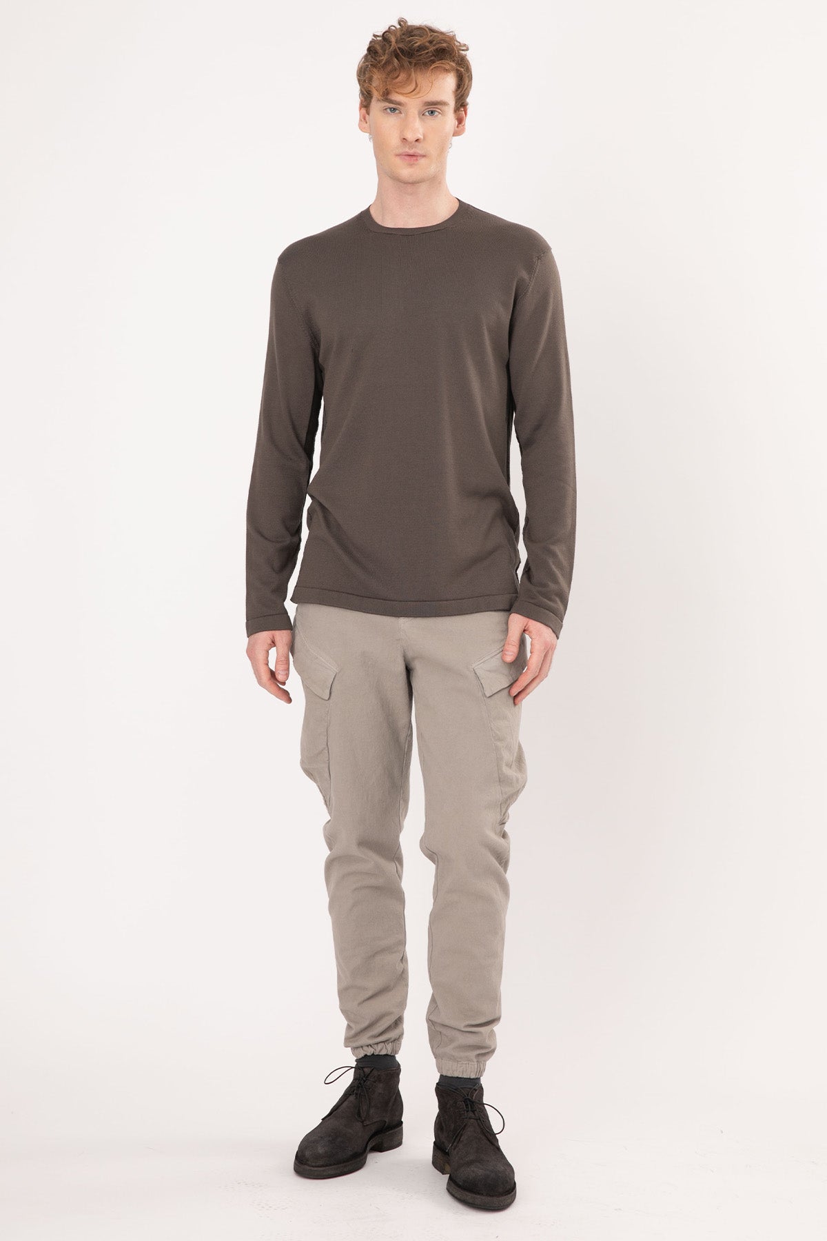 Transit Yuvarlak Yaka Kaşmirli Örgü Triko-Libas Trendy Fashion Store