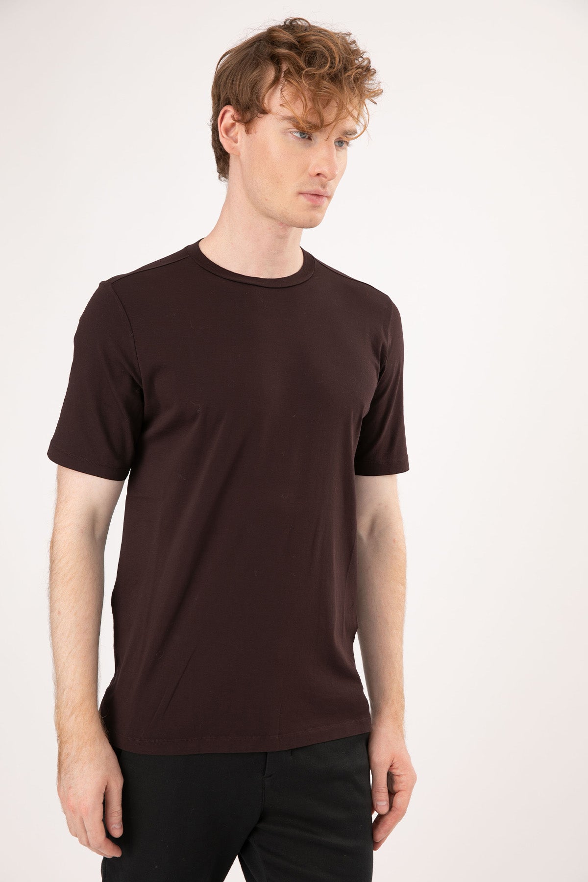 Transit Yuvarlak Yaka Streç T-shirt-Libas Trendy Fashion Store