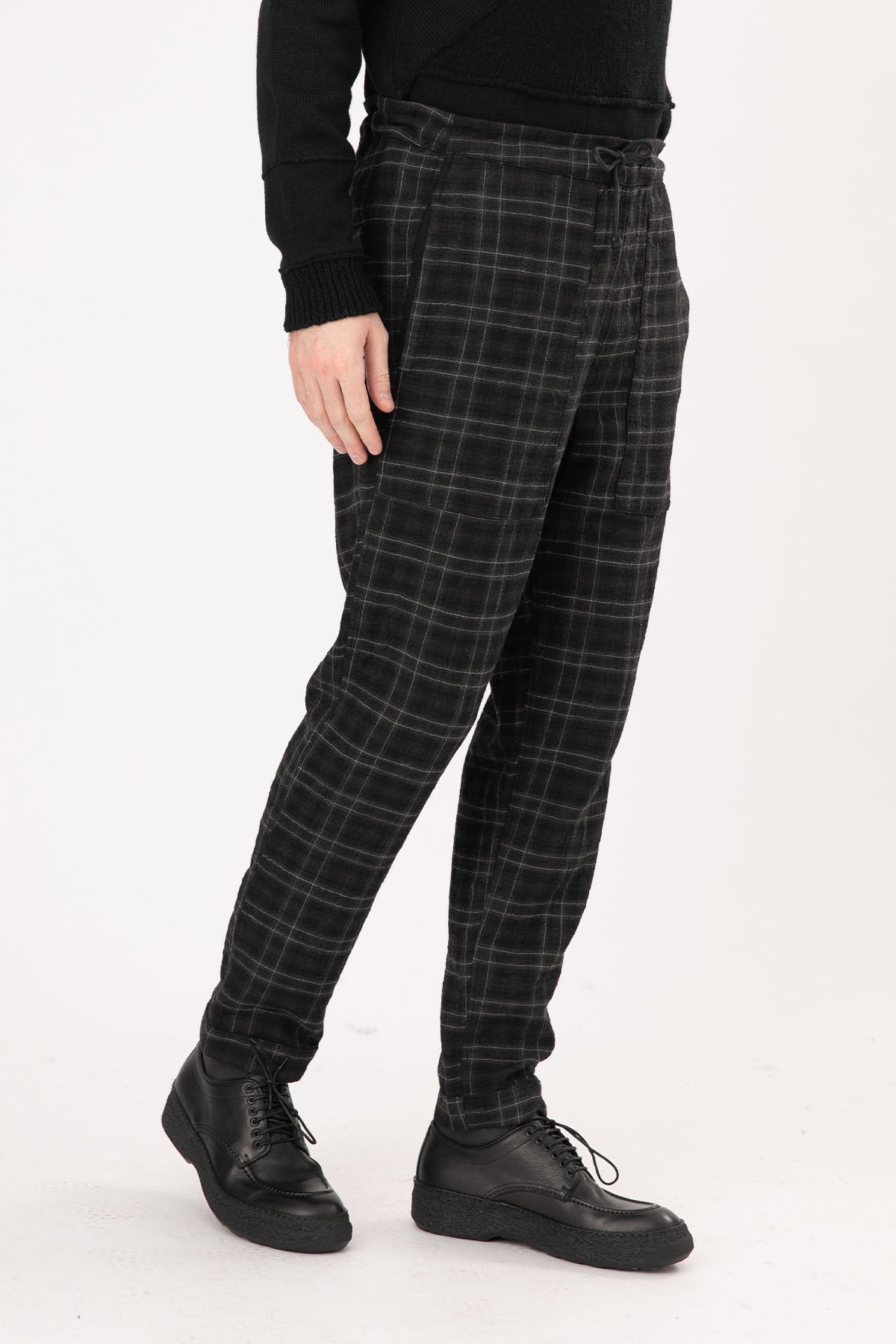 Transit Çift Taraflı Ekoseli Yün Pantolon-Libas Trendy Fashion Store