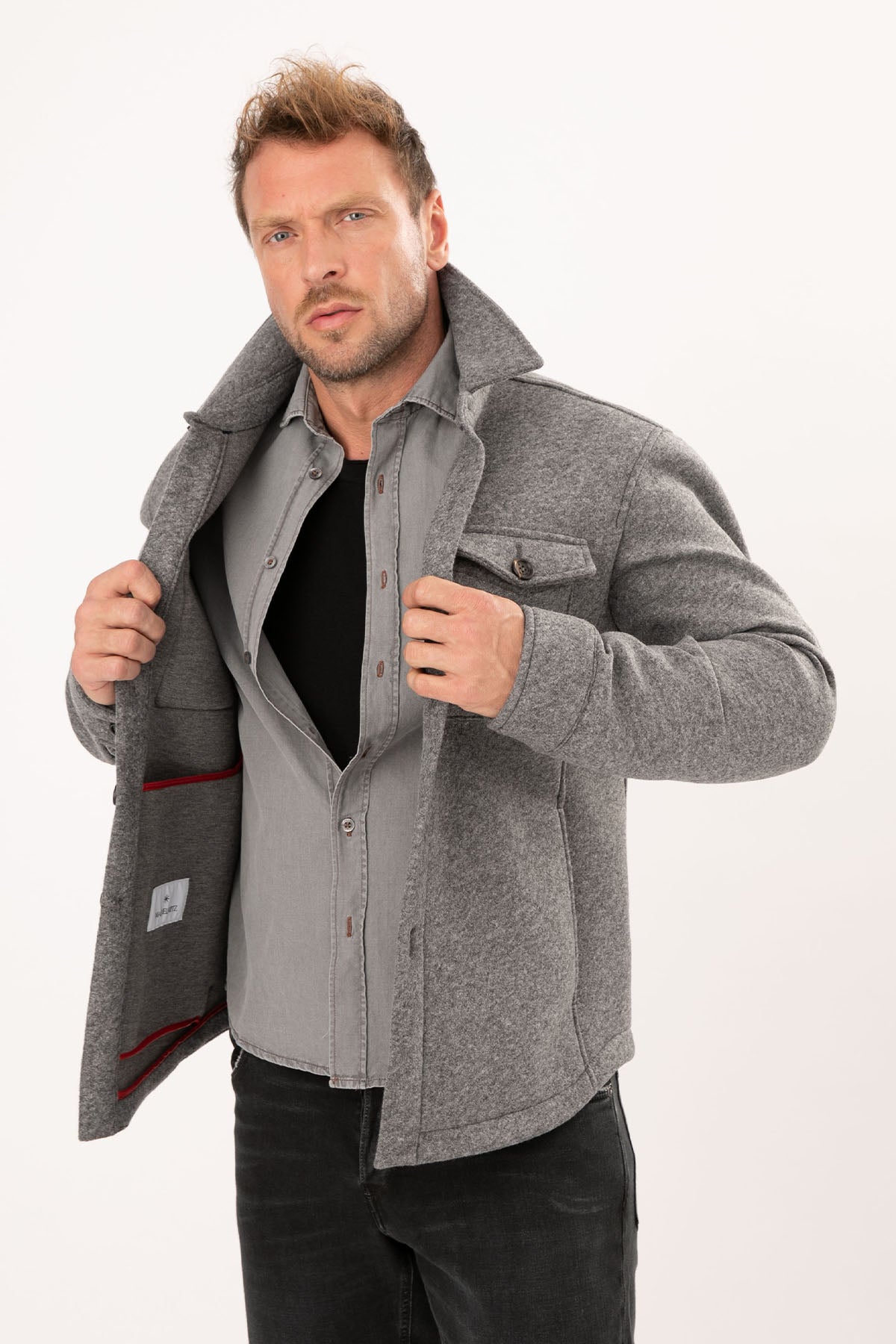 Manuel Ritz Cep Detaylı Yün Kaban-Libas Trendy Fashion Store