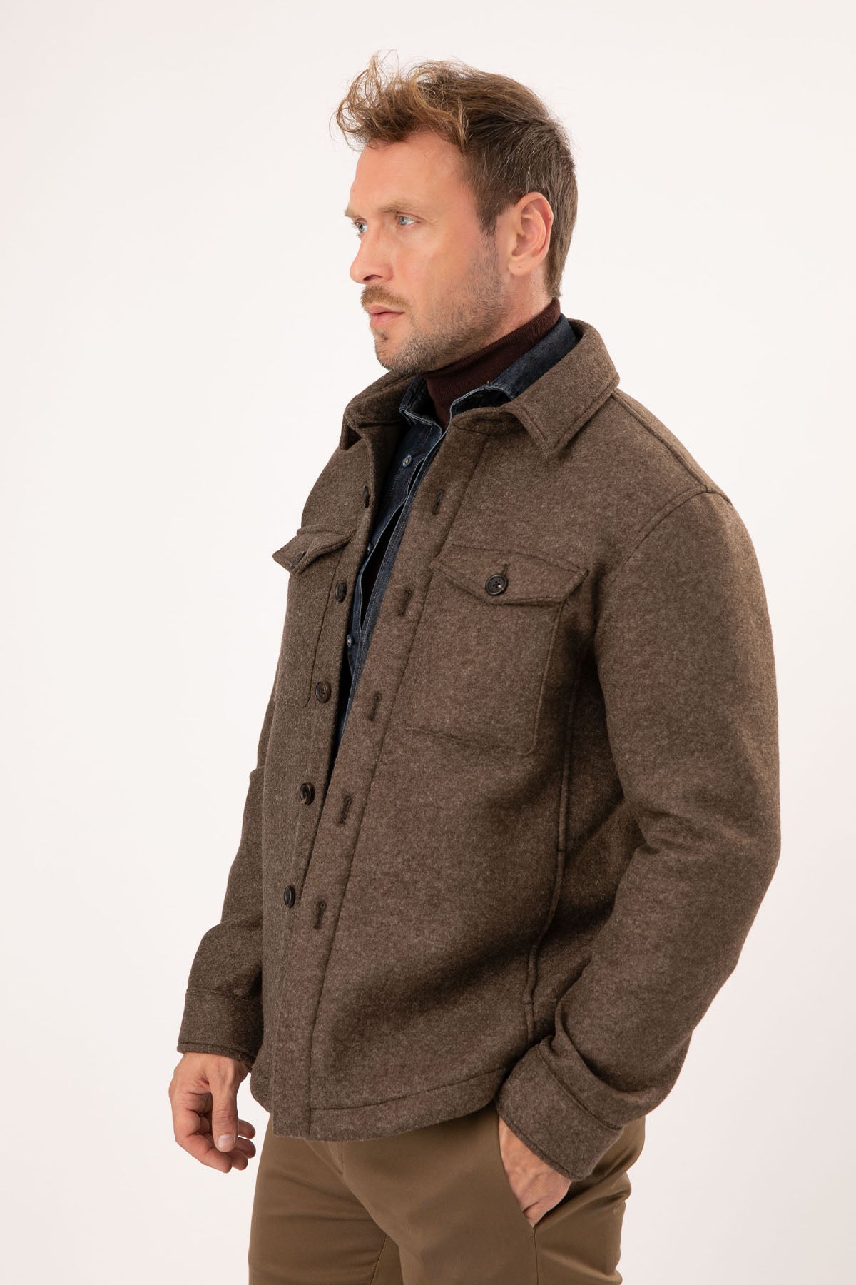 Manuel Ritz Cep Detaylı Yün Kaban-Libas Trendy Fashion Store