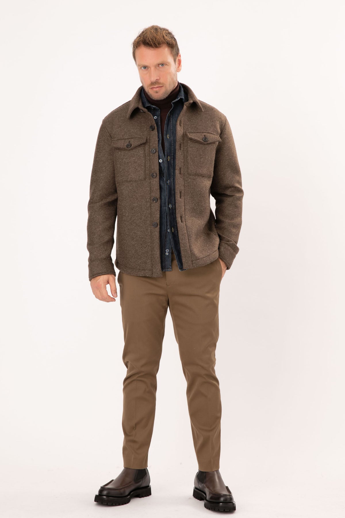 Manuel Ritz Cep Detaylı Yün Kaban-Libas Trendy Fashion Store