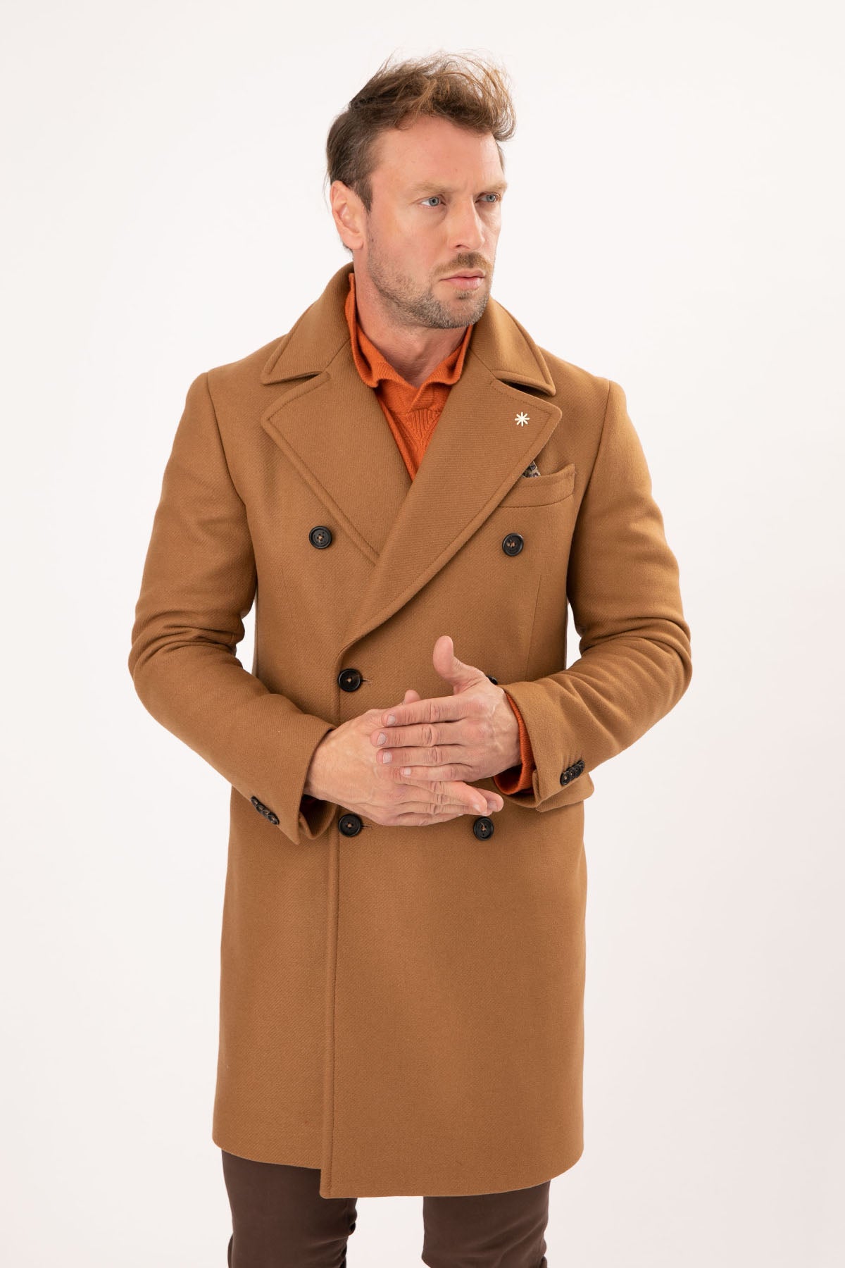 Manuel Ritz Kruvaze Yün Kaban-Libas Trendy Fashion Store