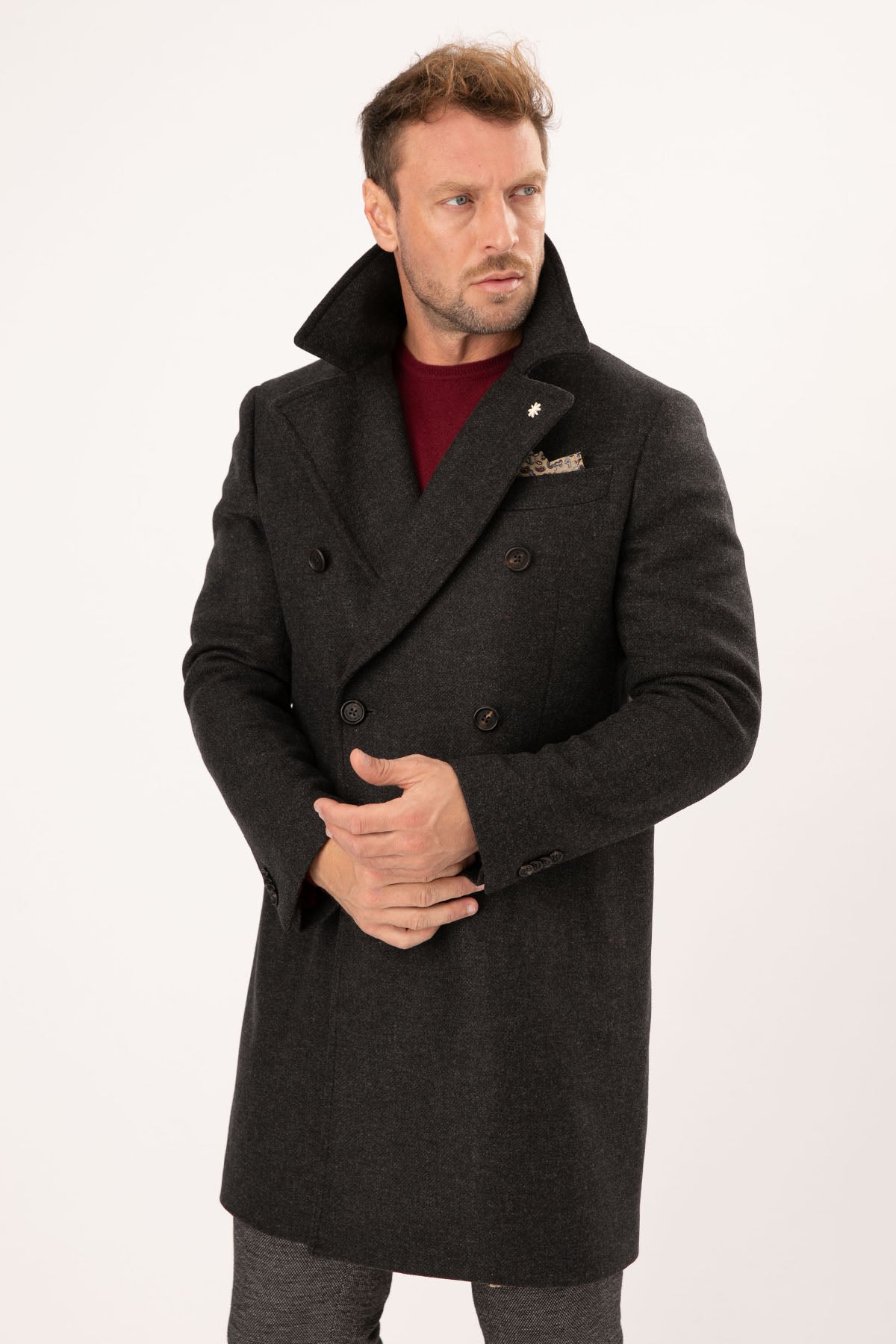 Manuel Ritz Kruvaze Yün Kaban-Libas Trendy Fashion Store