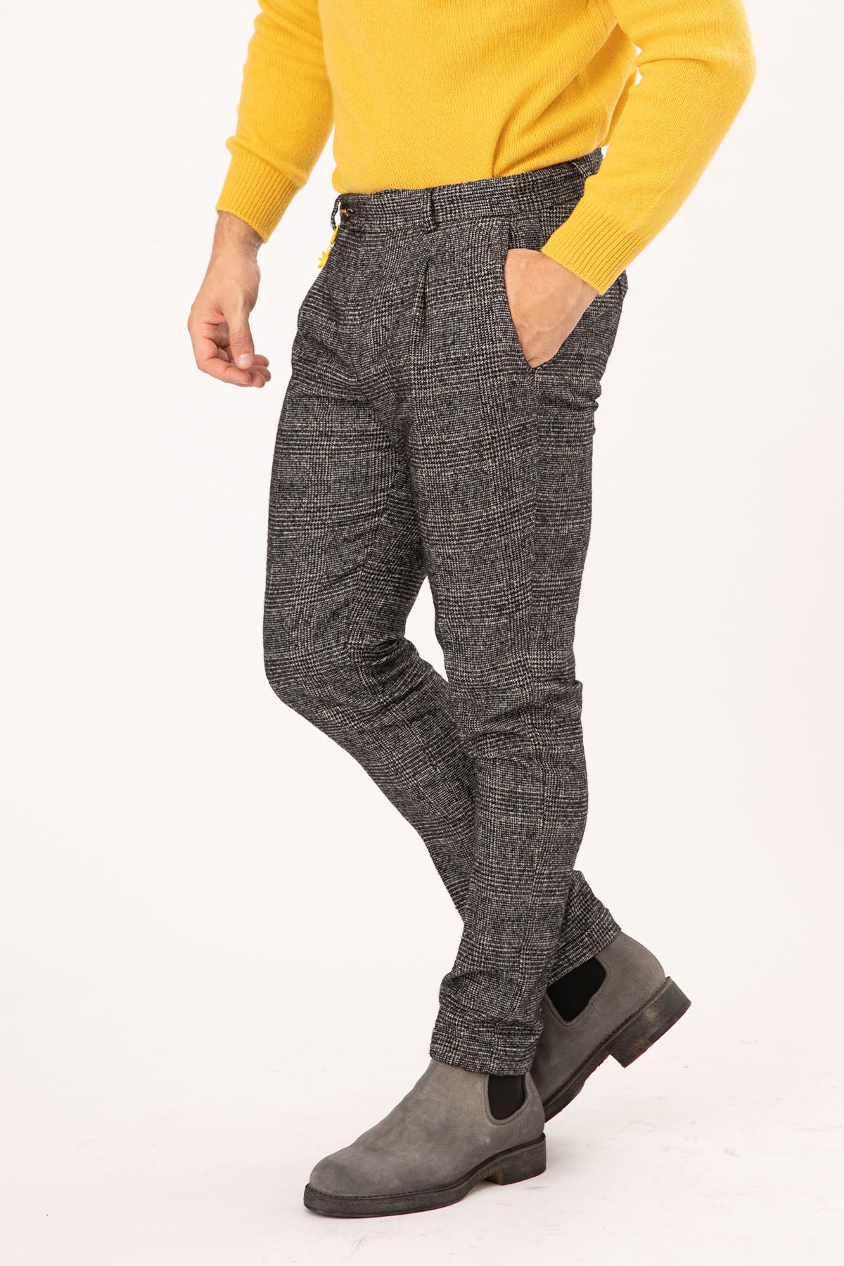 Manuel Ritz Tek Pile Ekoseli Slim Fit Yün Pantolon-Libas Trendy Fashion Store