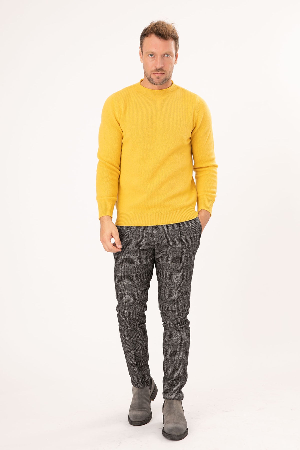 Manuel Ritz Tek Pile Ekoseli Slim Fit Yün Pantolon-Libas Trendy Fashion Store