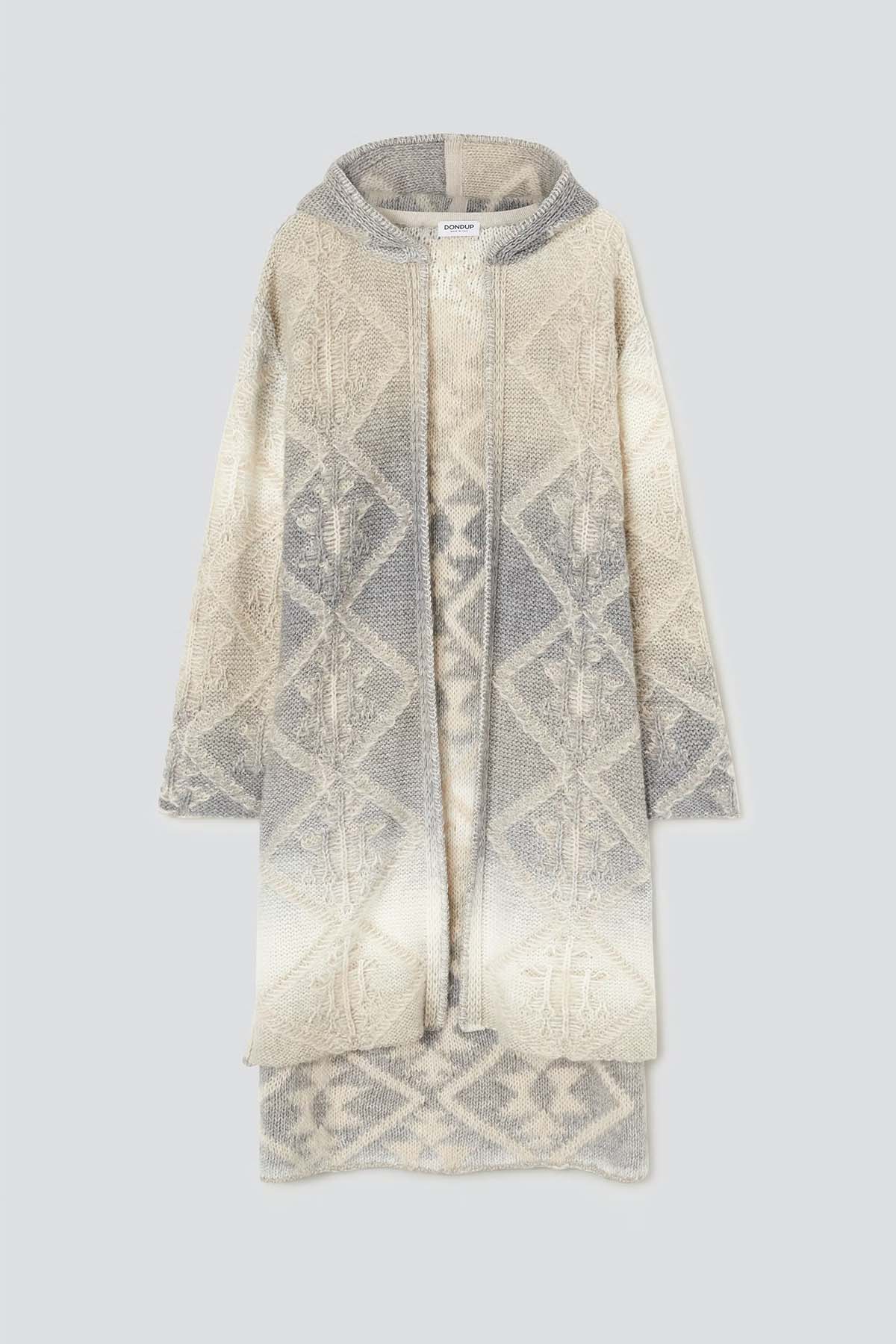 Dondup Kapüşonlu Örgü Yün Ceket-Libas Trendy Fashion Store