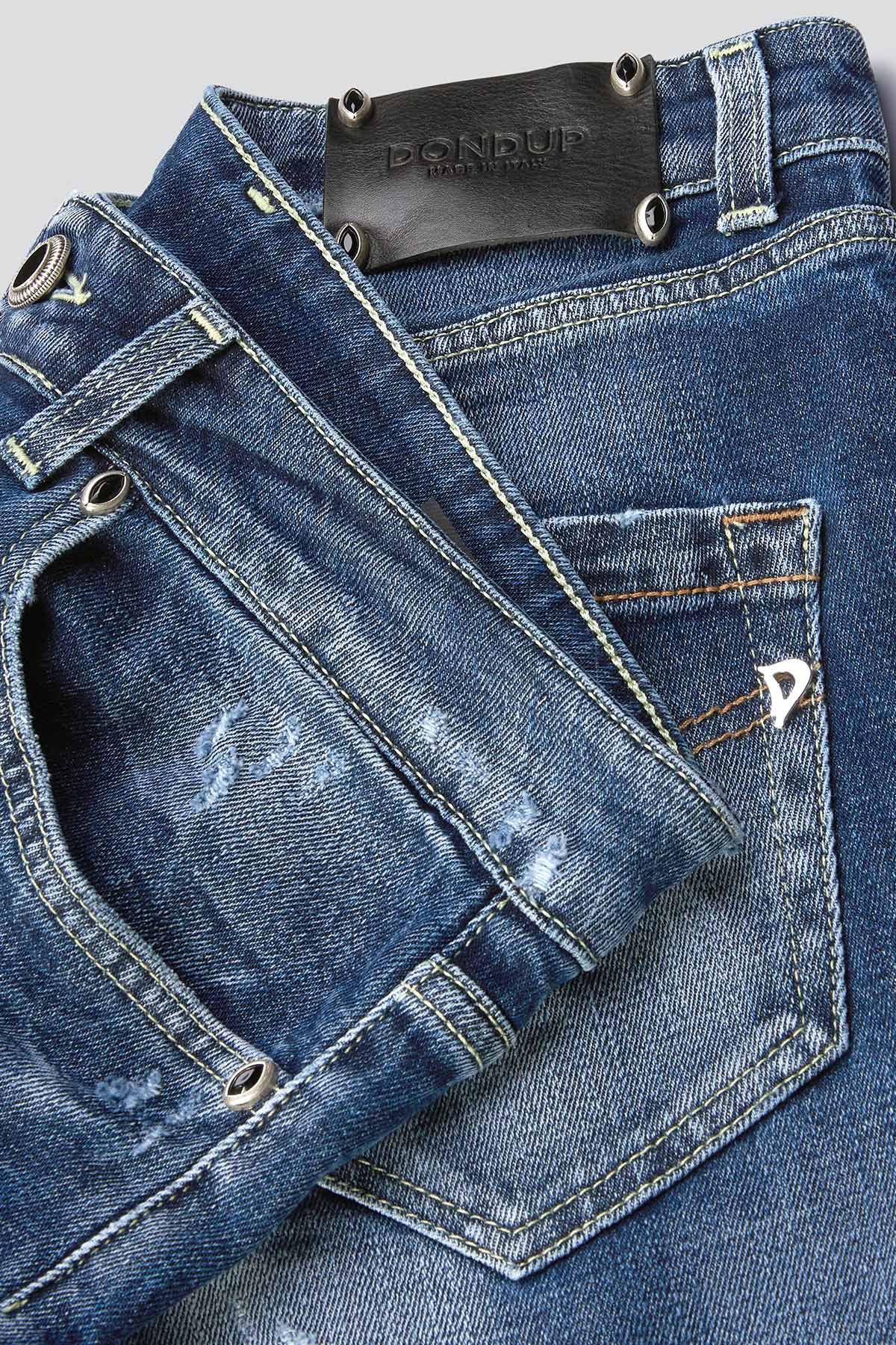 Dondup Koons Loose Fit Yıkamalı Streç Jeans-Libas Trendy Fashion Store