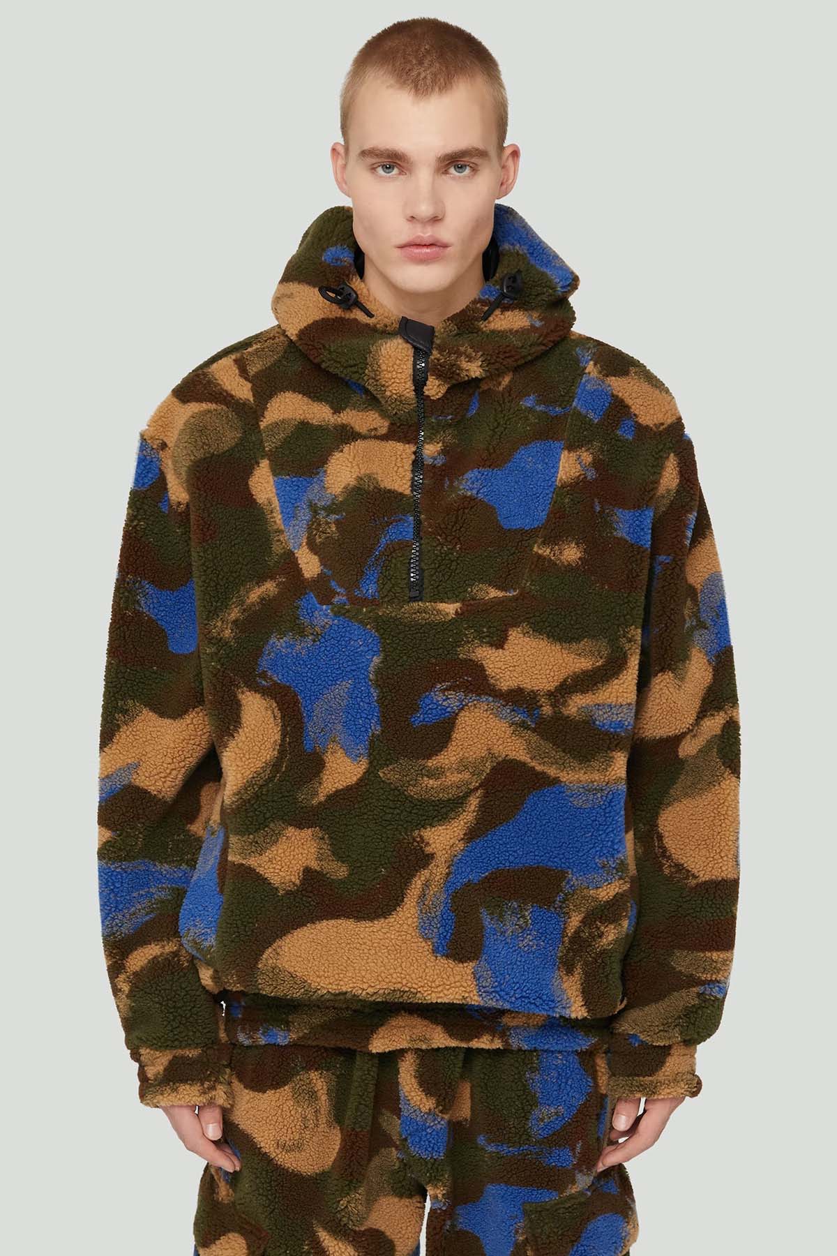 Dondup Kamuflaj Desenli Polar Sweatshirt-Libas Trendy Fashion Store