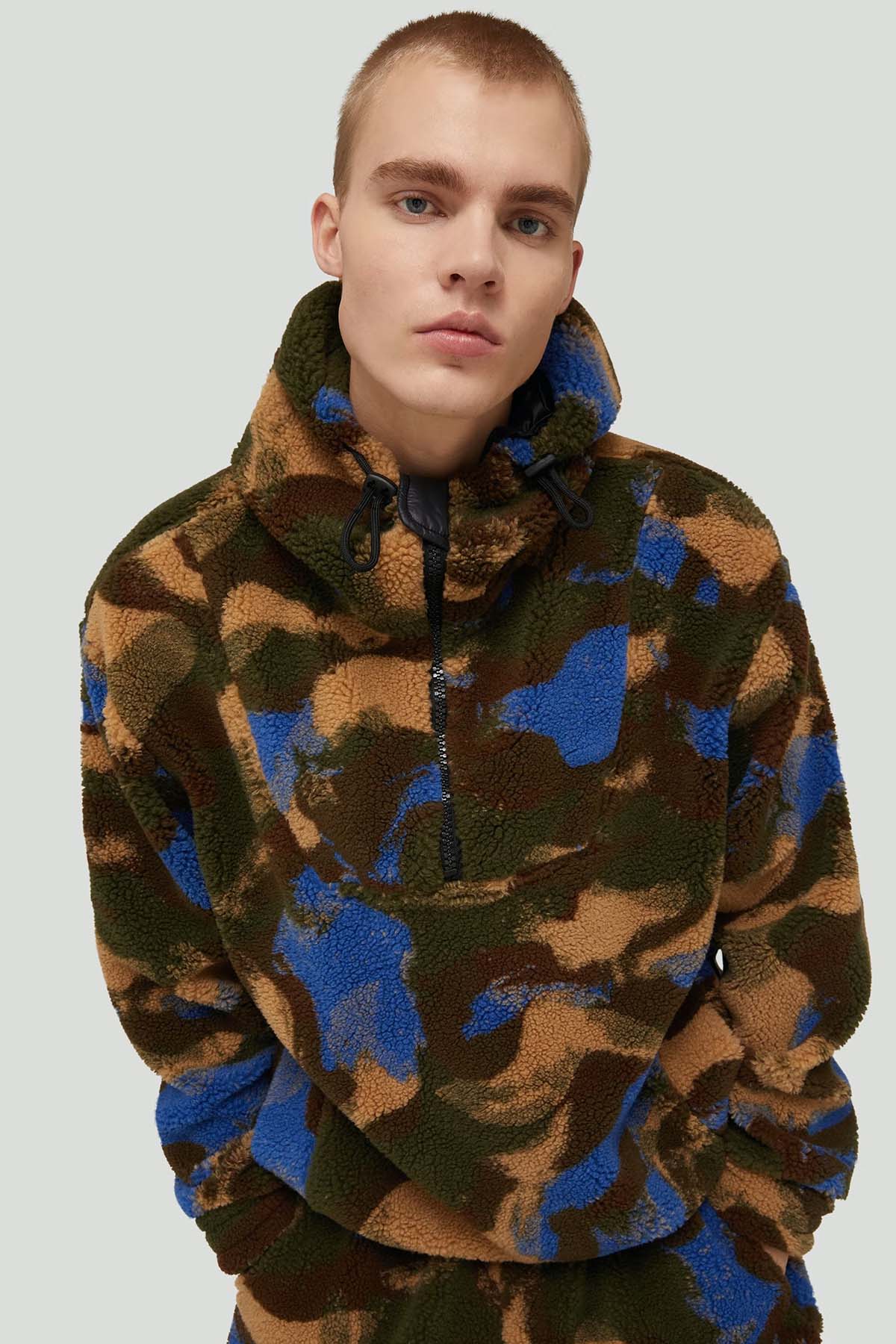 Dondup Kamuflaj Desenli Polar Sweatshirt-Libas Trendy Fashion Store