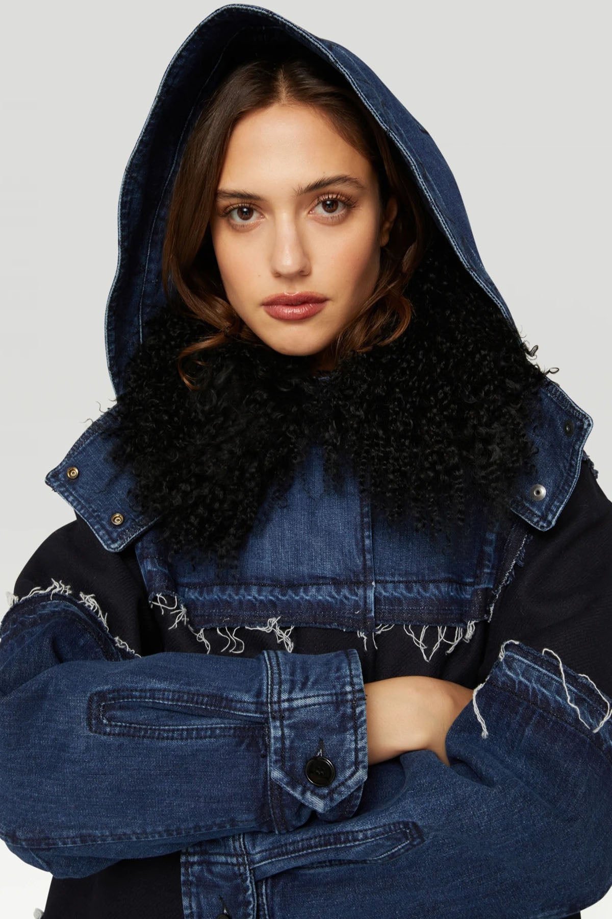 Dondup Kürklü Yaka Denim Kaban-Libas Trendy Fashion Store