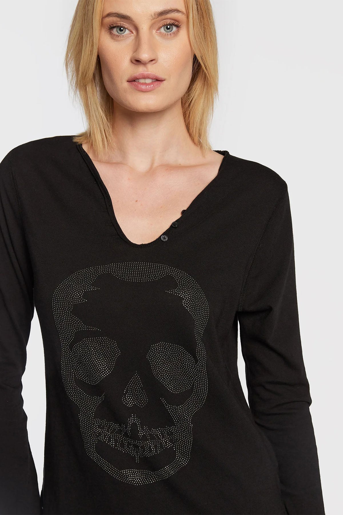 Zadig & Voltaire Kuru Kafa Desenli Uzun Kollu T-shirt-Libas Trendy Fashion Store