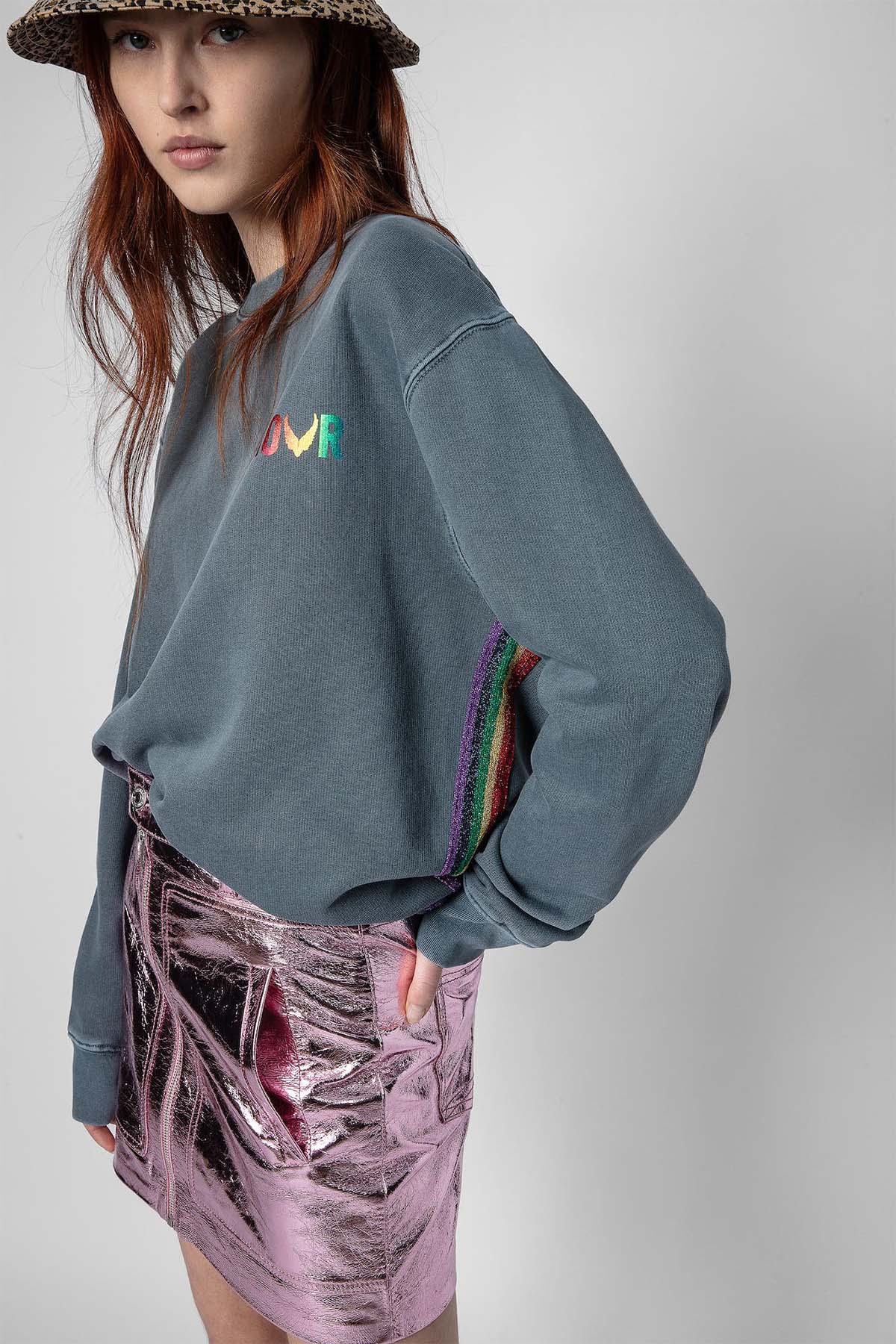 Zadig & Voltaire Amour Yuvarlak Yaka Sweatshirt-Libas Trendy Fashion Store