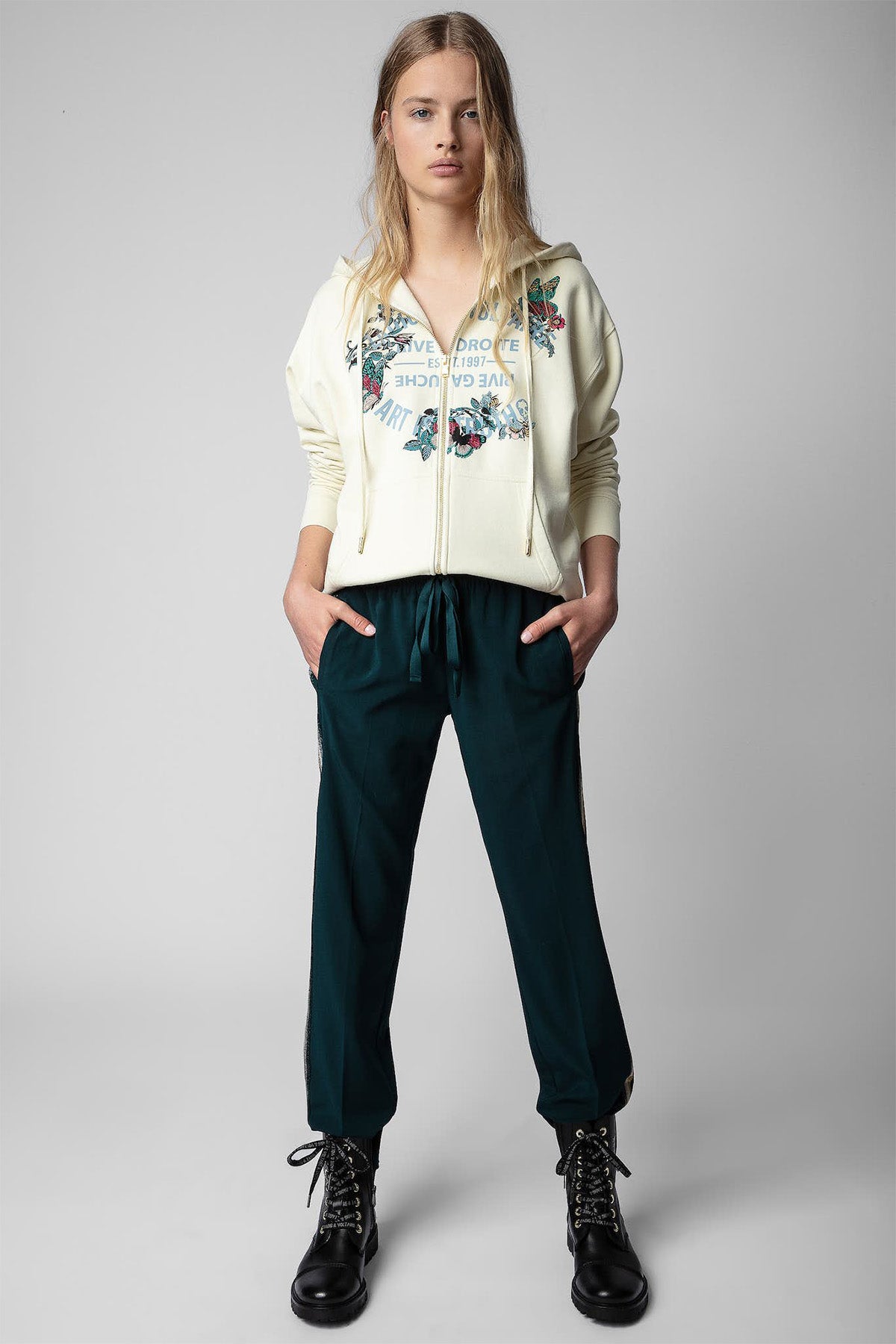 Zadig & Voltaire Kapüşonlu Fermuarlı Sweatshirt Ceket-Libas Trendy Fashion Store