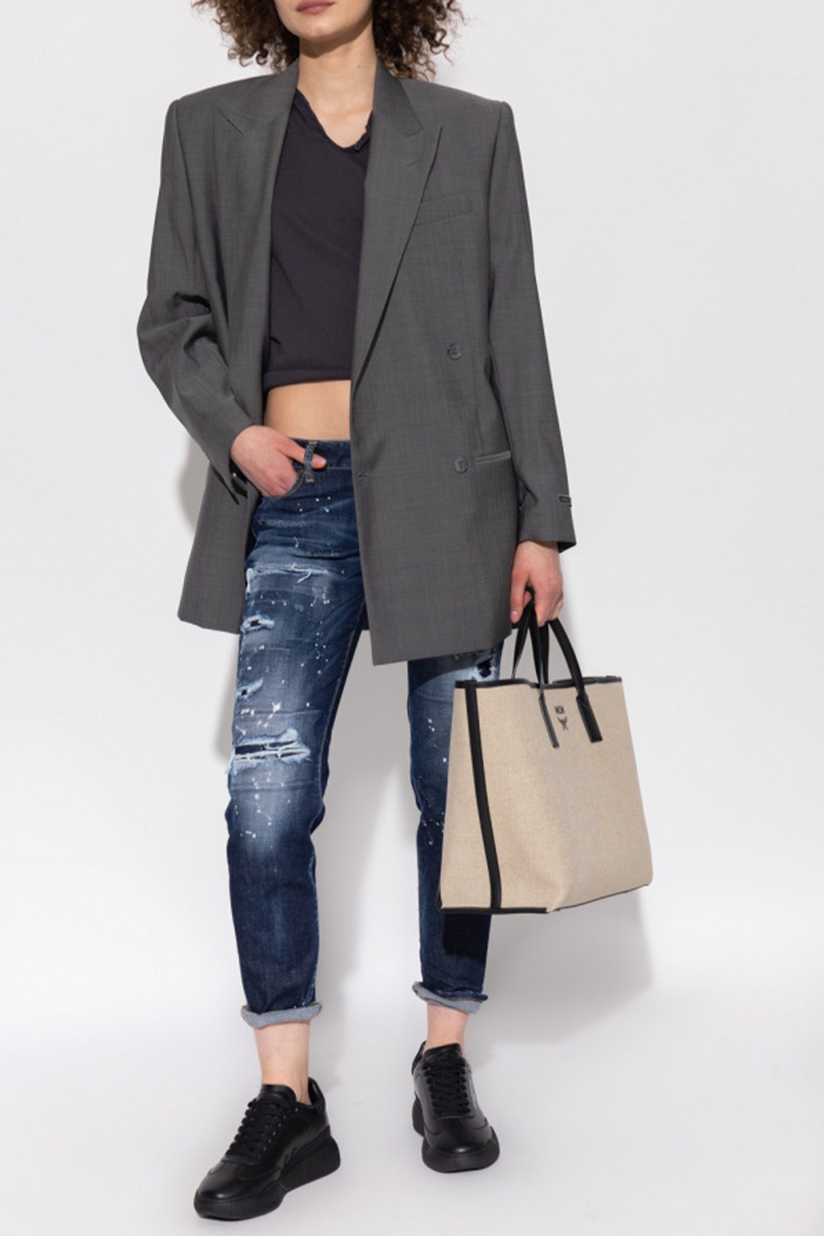 Zadig & Voltaire Çiçekli Nakış Kuru Kafa Desenli T-shirt-Libas Trendy Fashion Store