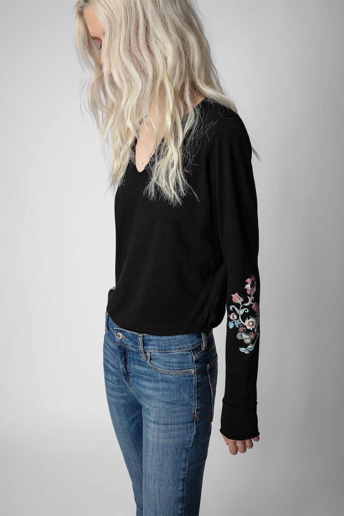 Zadig & Voltaire İkonik Desenli Uzun Kollu T-shirt-Libas Trendy Fashion Store