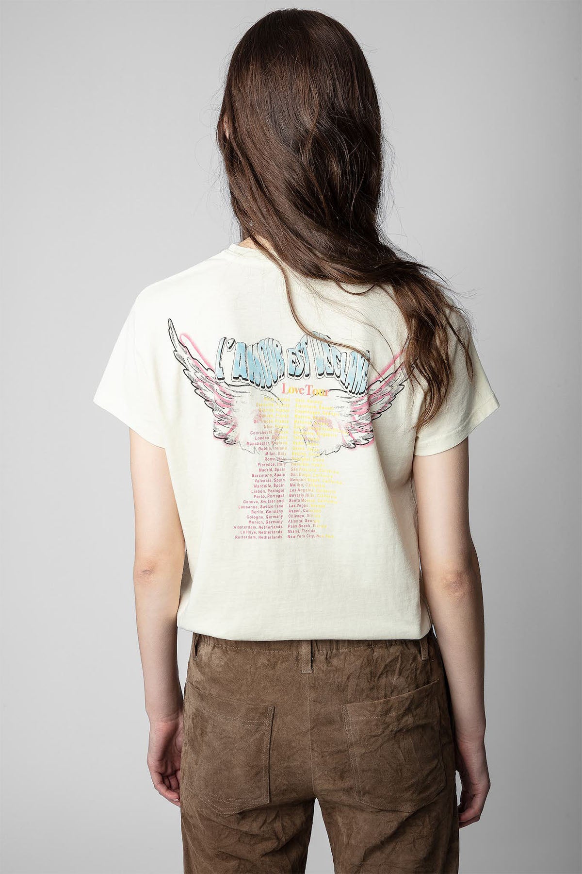 Zadig & Voltaire Horses Logolu Yuvarlak Yaka T-shirt-Libas Trendy Fashion Store