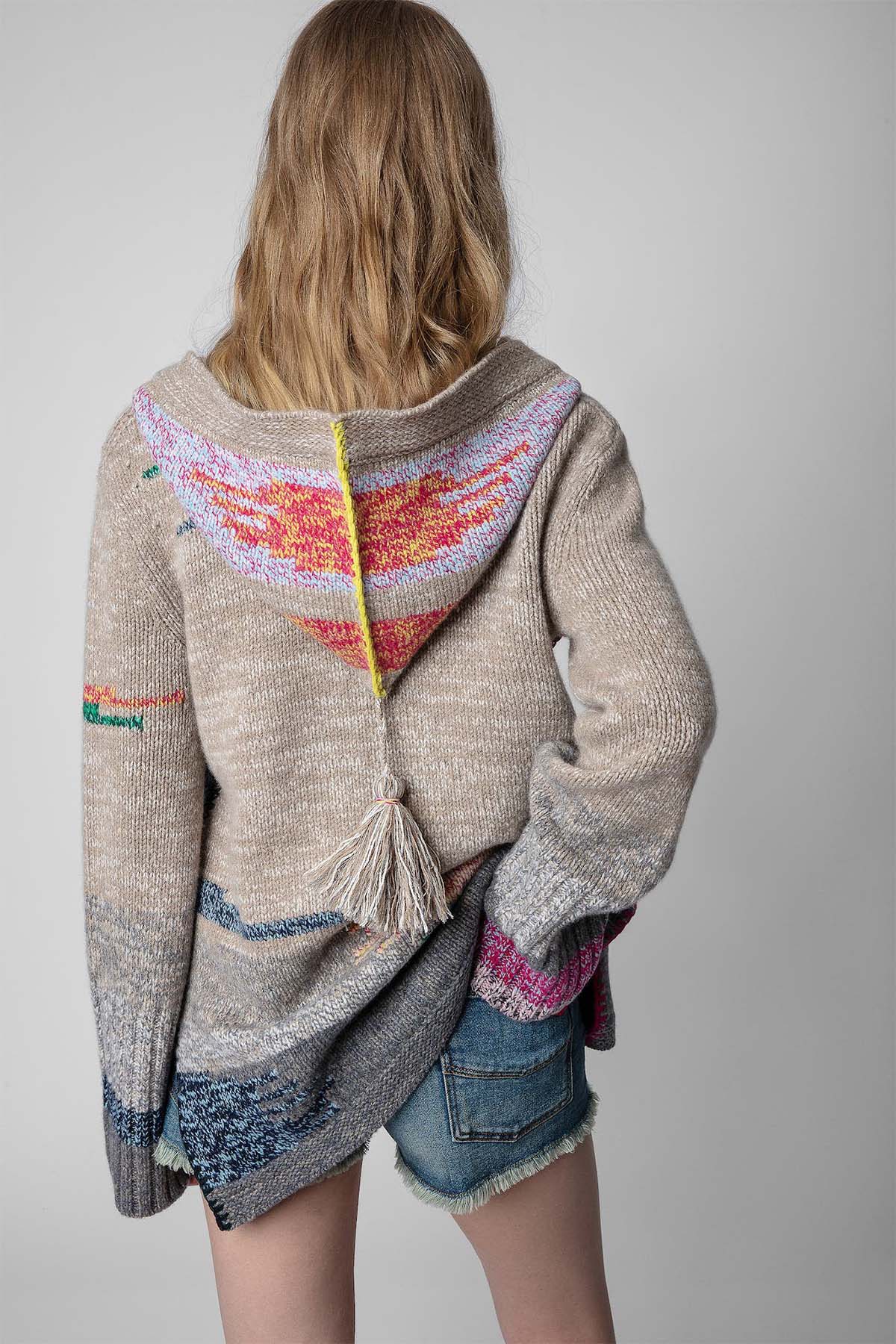 Zadig & Voltaire Kapüşonlu Kaşmirli Yün Örgü Triko-Libas Trendy Fashion Store