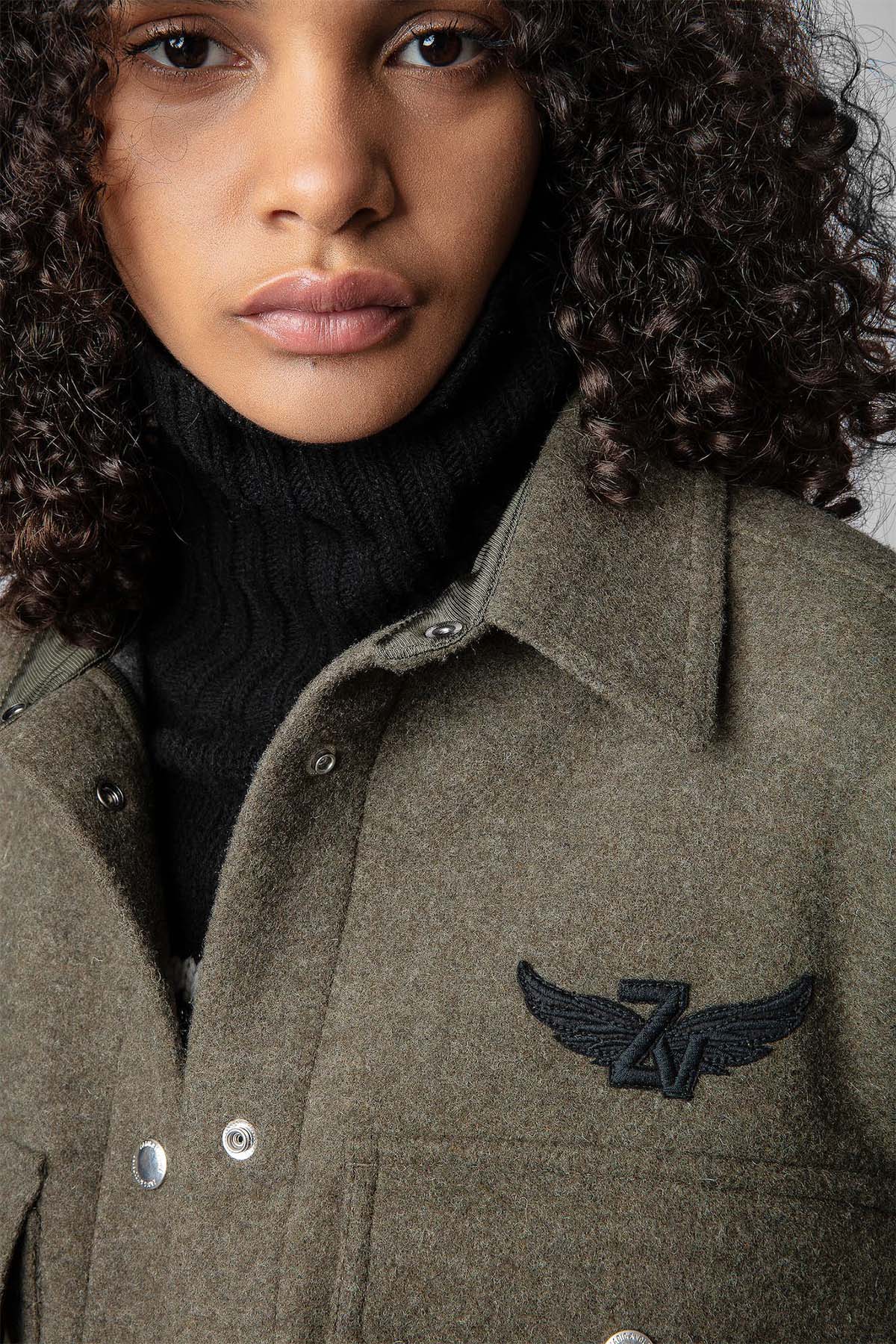 Zadig & Voltaire Logolu Kemerli Yün Kaban-Libas Trendy Fashion Store