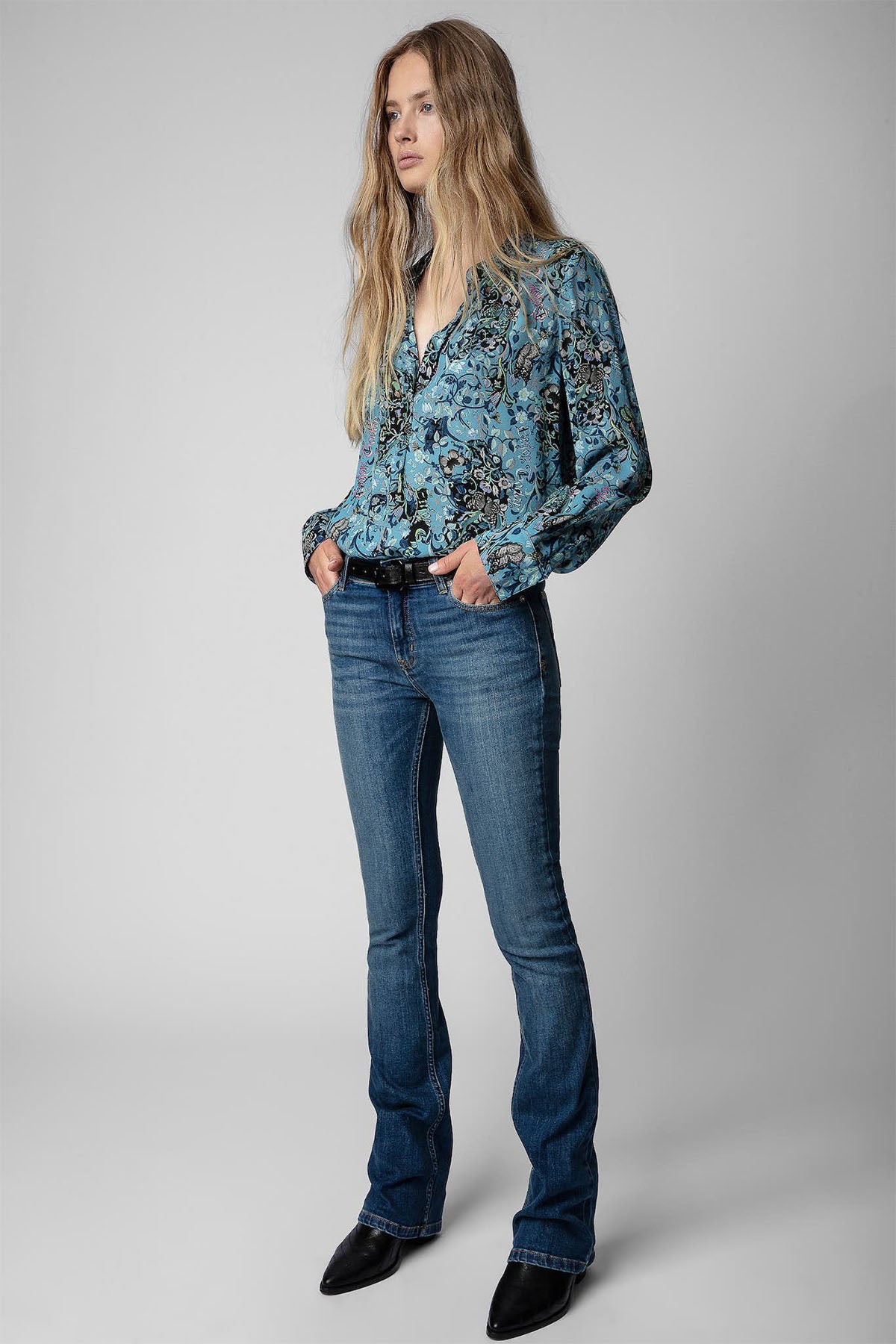 Zadig & Voltaire Hakim Yaka Çiçek Desenli Gömlek-Libas Trendy Fashion Store