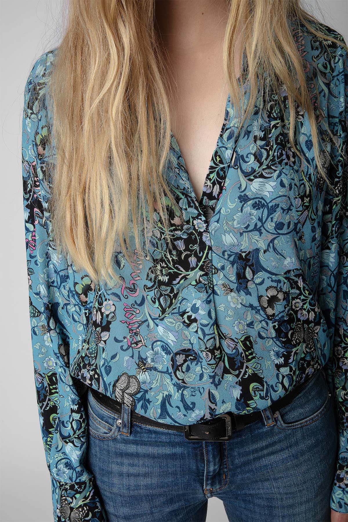 Zadig & Voltaire Hakim Yaka Çiçek Desenli Gömlek-Libas Trendy Fashion Store