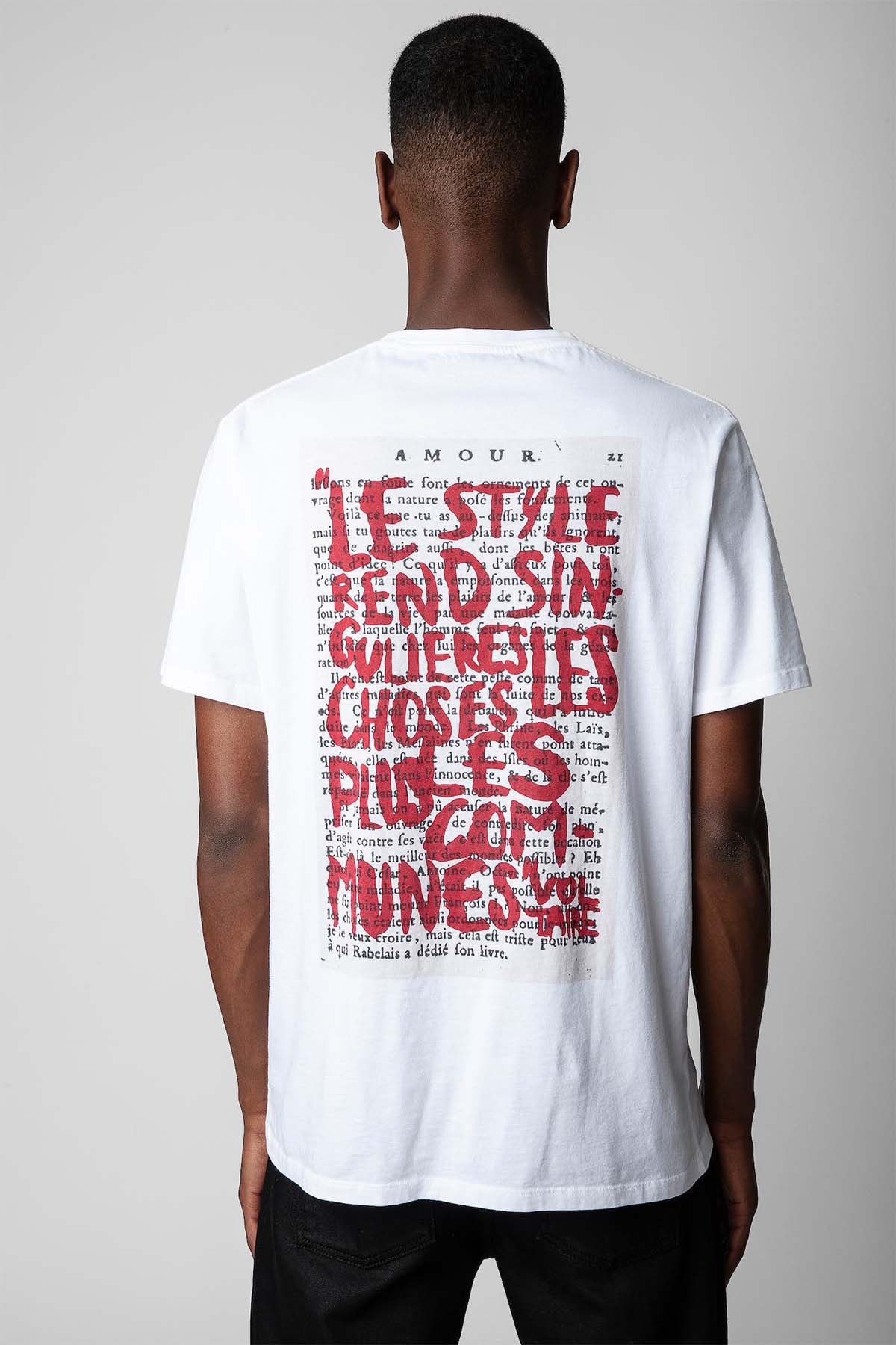 Zadig & Voltaire Ted Yuvarlak Yaka Logolu T-shirt-Libas Trendy Fashion Store