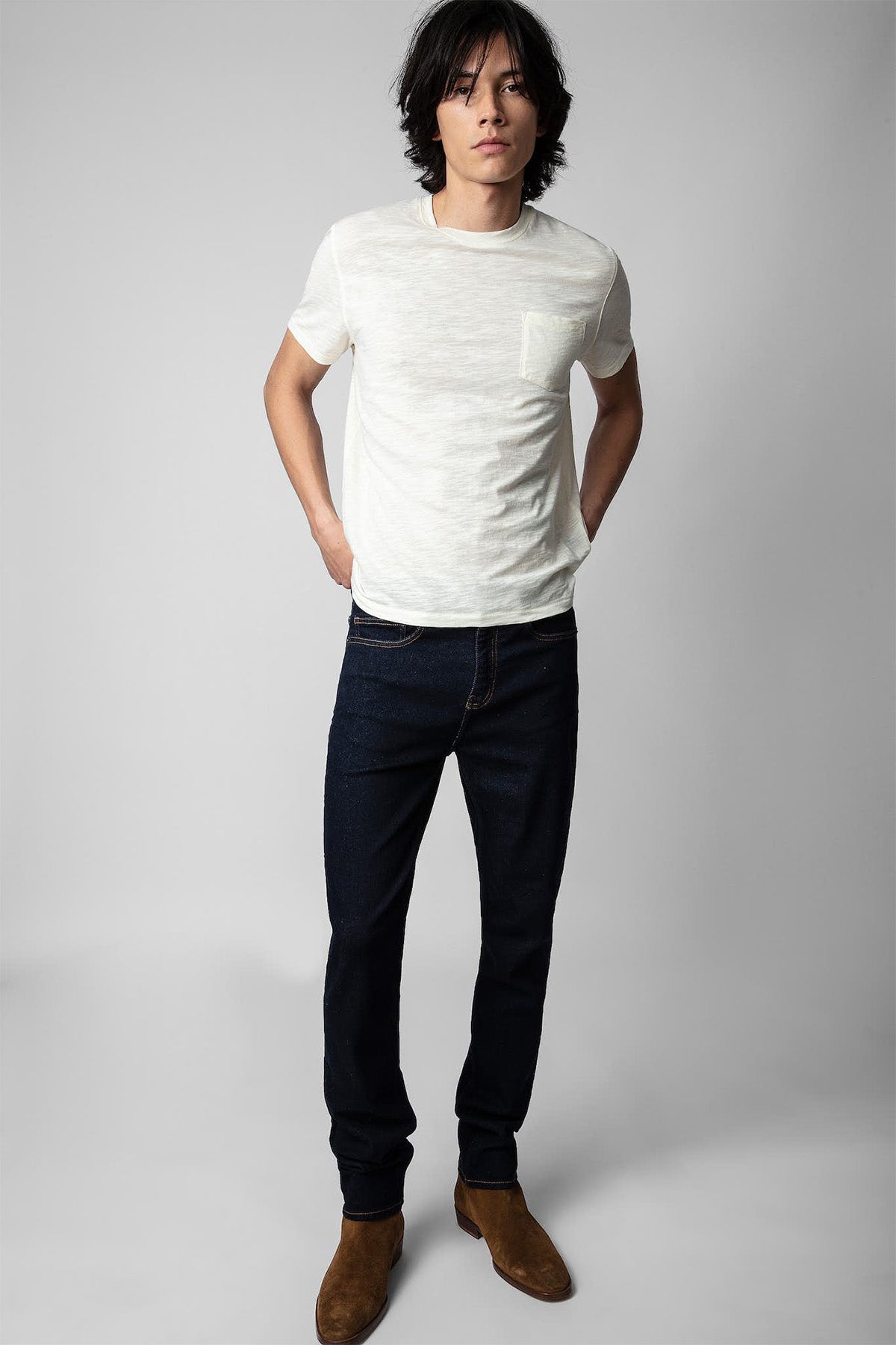 Zadig & Voltaire Kuru Kafa Desenli Yuvarlak Yaka T-shirt-Libas Trendy Fashion Store