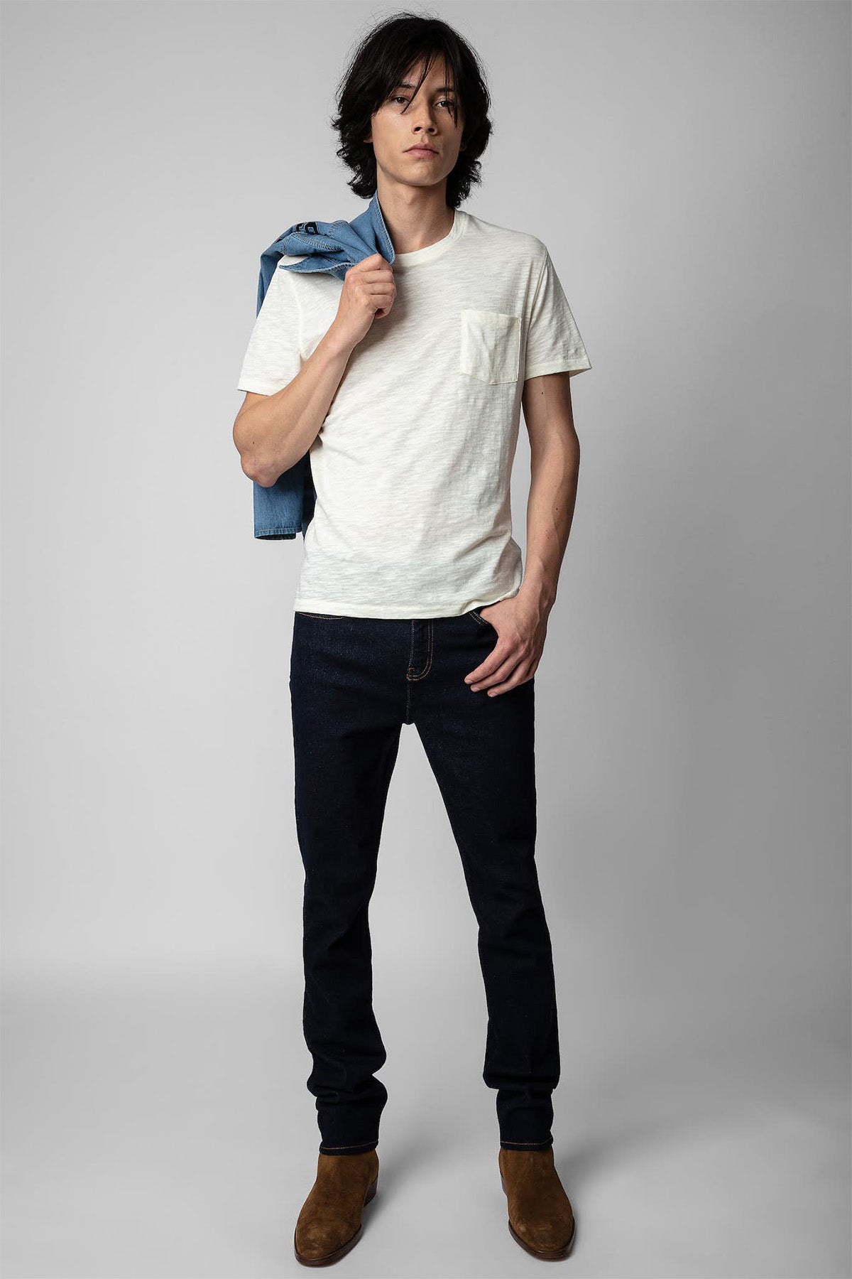 Zadig & Voltaire Kuru Kafa Desenli Yuvarlak Yaka T-shirt-Libas Trendy Fashion Store