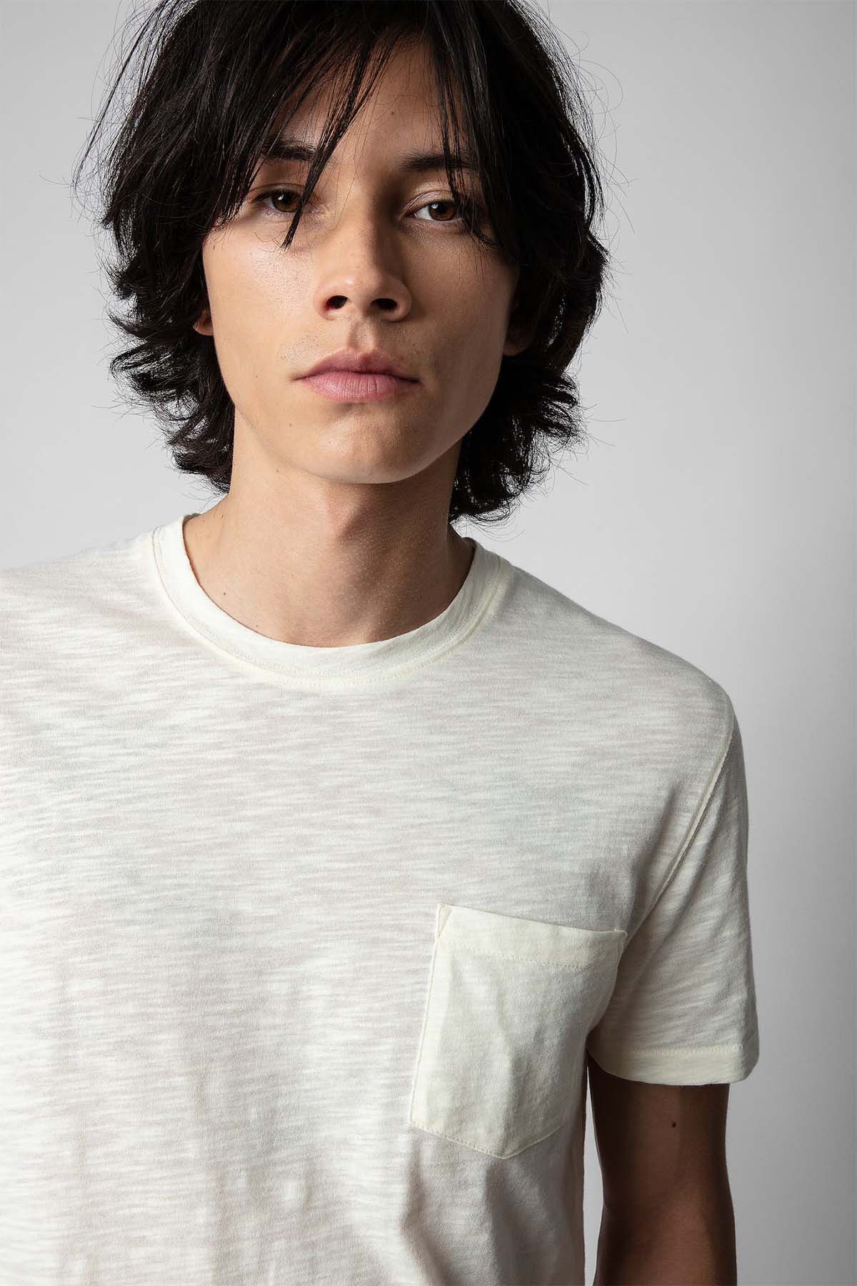 Zadig & Voltaire Kuru Kafa Desenli Yuvarlak Yaka T-shirt-Libas Trendy Fashion Store