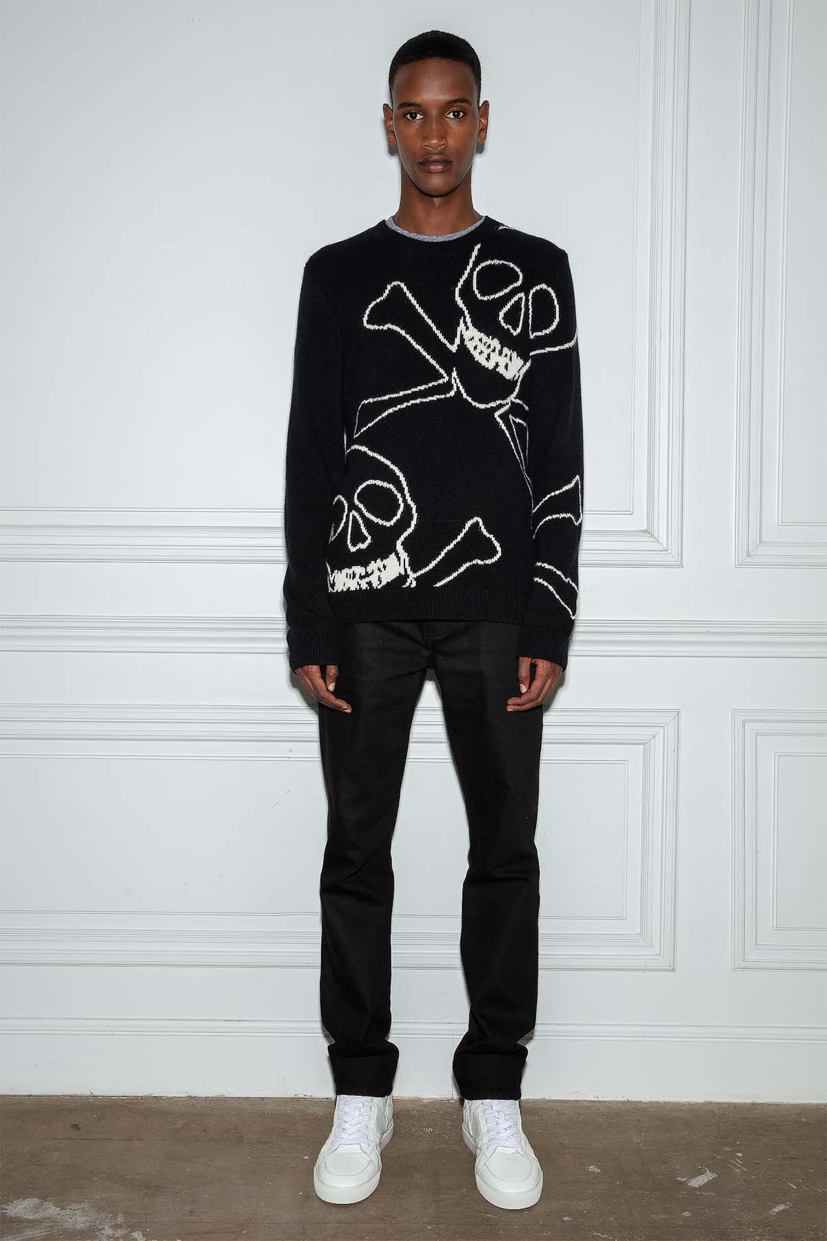 Zadig & Voltaire Kennedy Kuru Kafa Desenli Kaşmir Triko-Libas Trendy Fashion Store