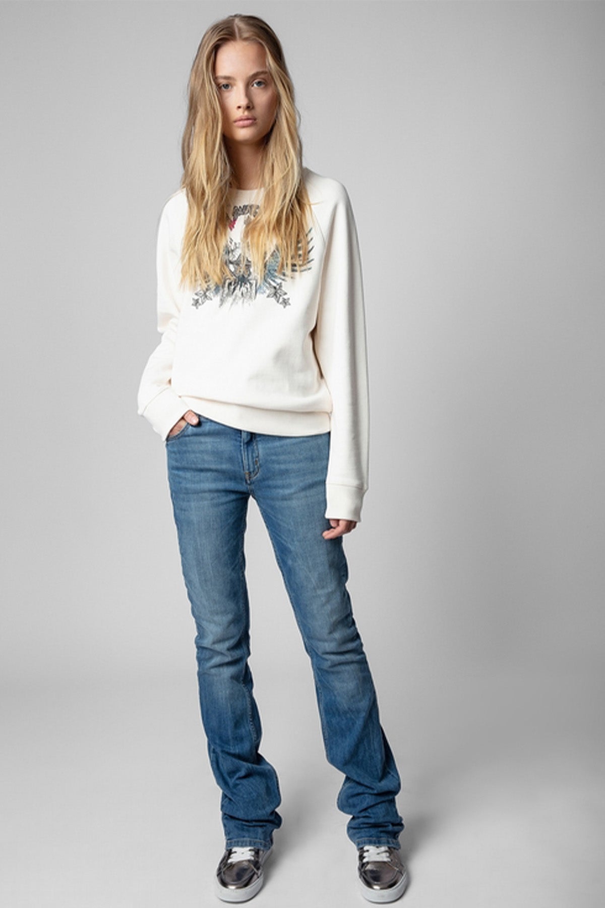 Zadig & Voltaire Logolu Yuvarlak Yaka Sweatshirt-Libas Trendy Fashion Store