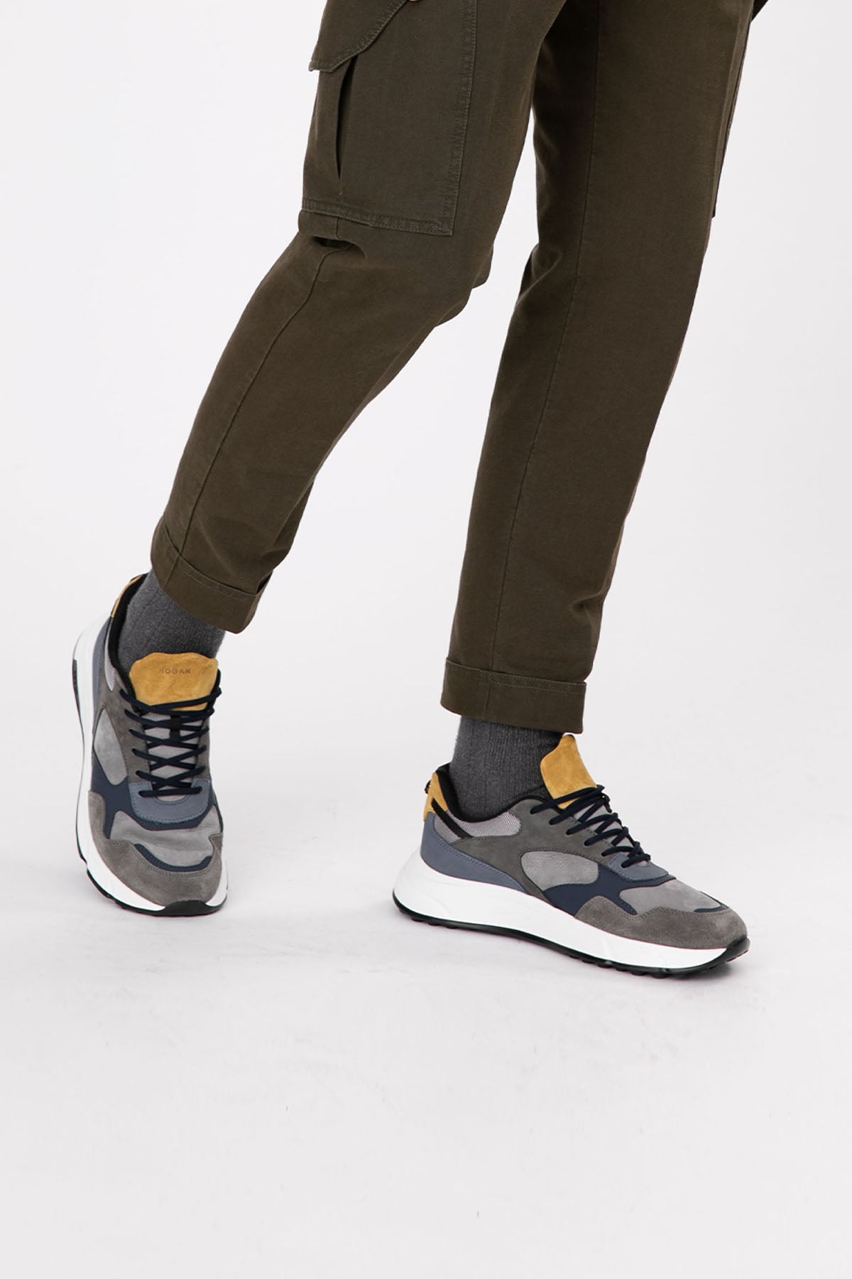 Hogan H383 Nubuk Deri Kombinasyonlu Sneaker Ayakkabı-Libas Trendy Fashion Store