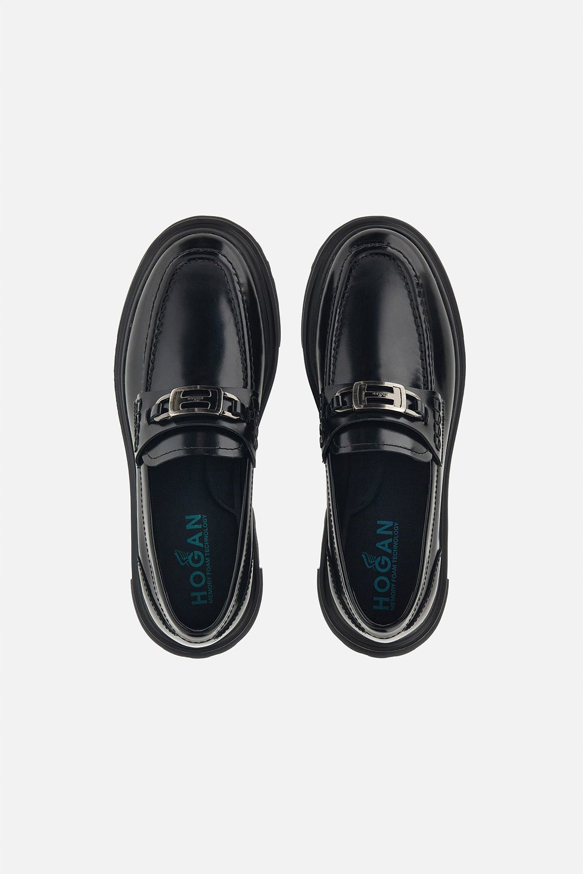 Hogan H629 Metal Tokalı Deri Loafer Ayakkabı-Libas Trendy Fashion Store