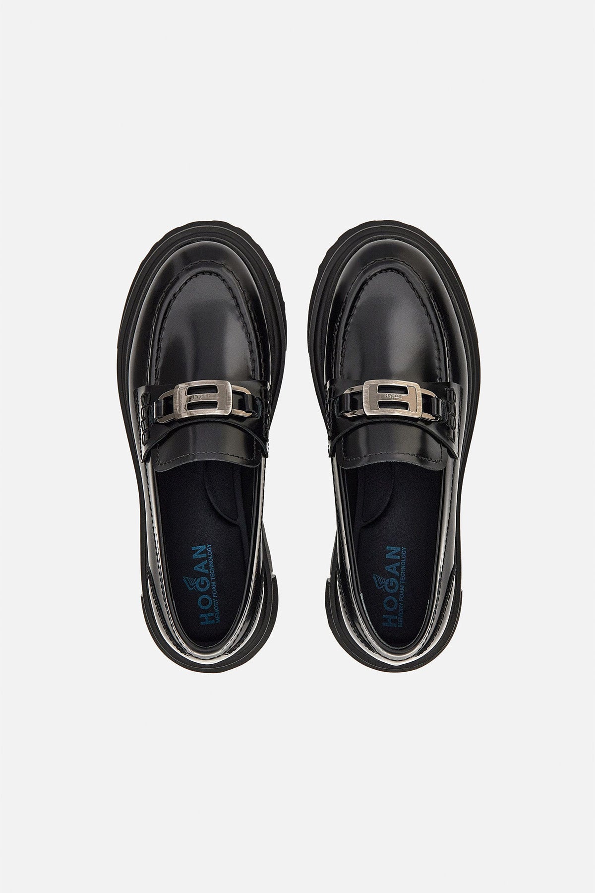 Hogan H629 Metal Tokalı Deri Loafer Ayakkabı-Libas Trendy Fashion Store