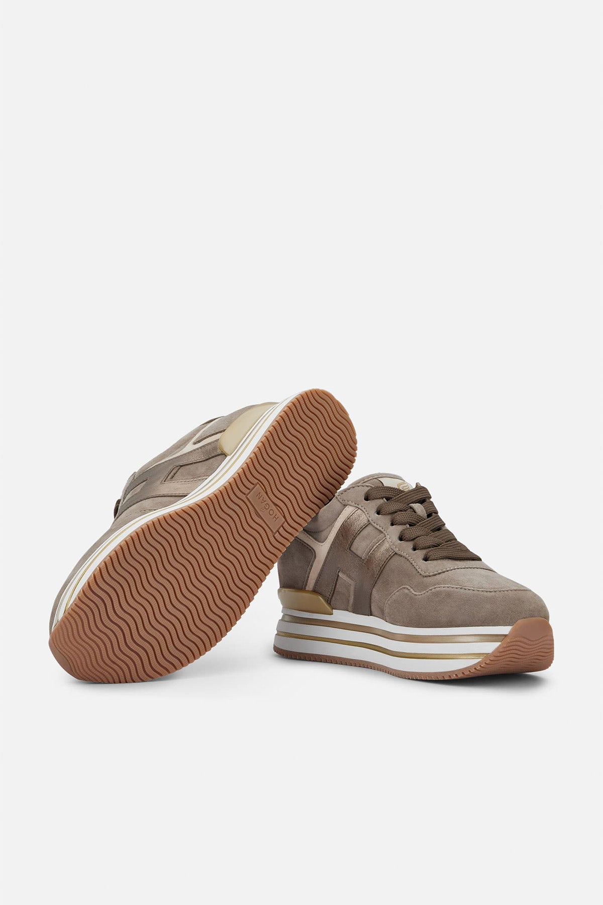 Hogan H483 Midi Platform Süet Sneaker Ayakkabı-Libas Trendy Fashion Store