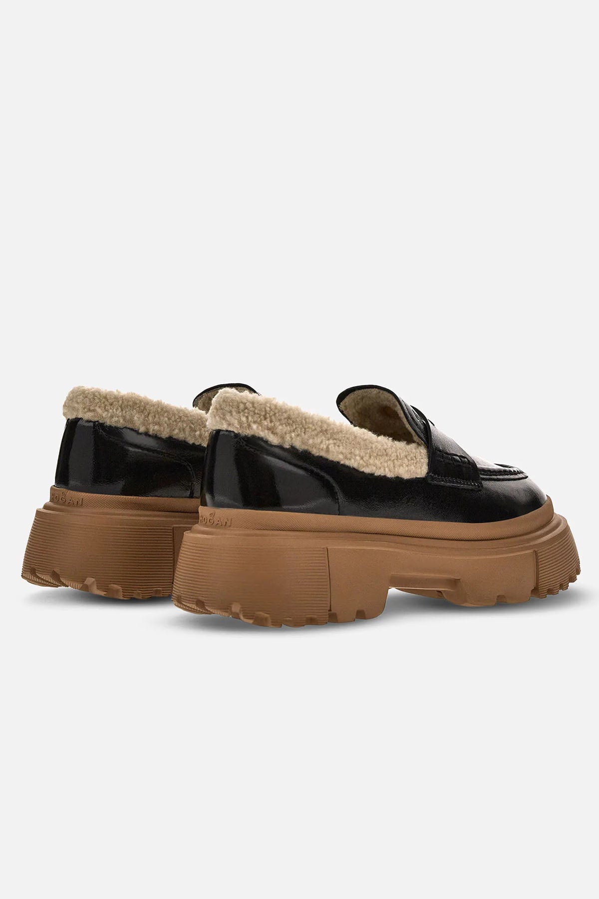 Hogan H629 İçi Kürklü Deri Loafer Ayakkabı-Libas Trendy Fashion Store