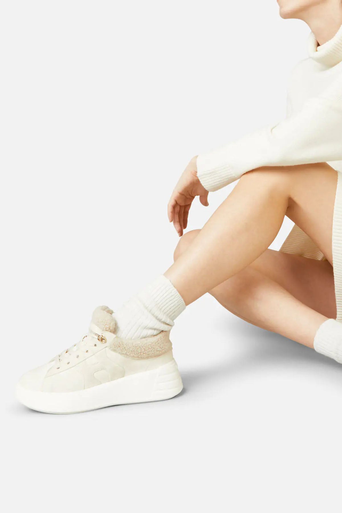 Hogan Rebel H562 İçi Kürklü Süet Sneaker Ayakkabı-Libas Trendy Fashion Store