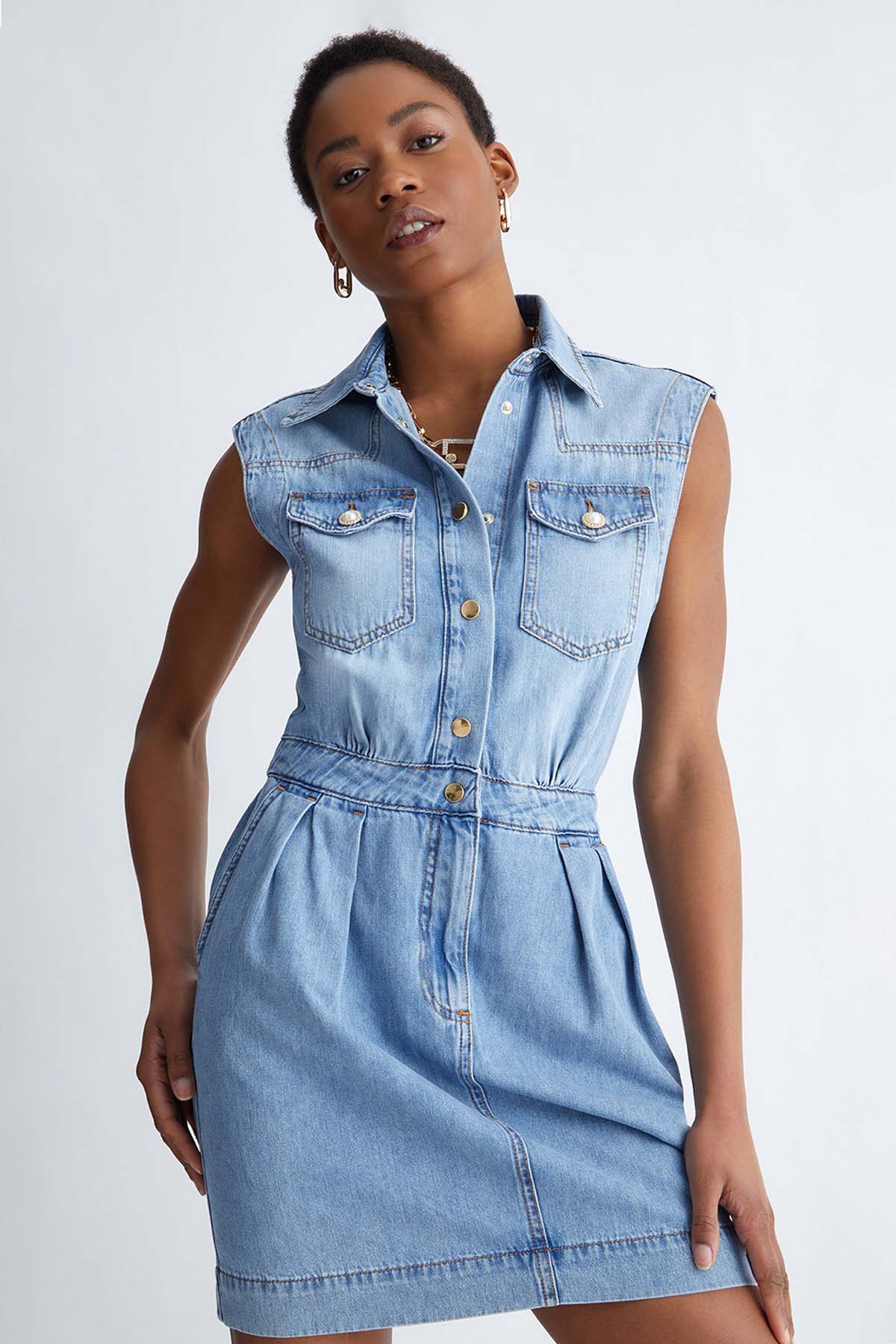 Liu Jo Mini Denim Elbise-Libas Trendy Fashion Store