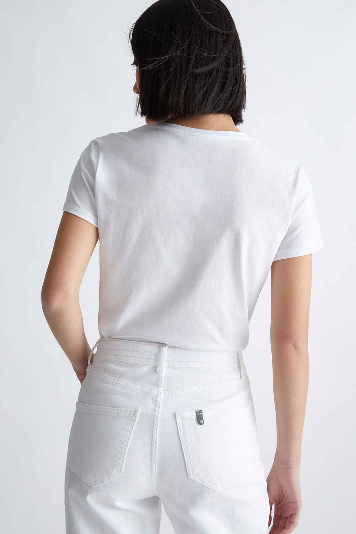 Liu Jo Yuvarlak Yaka Desenli T-shirt-Libas Trendy Fashion Store