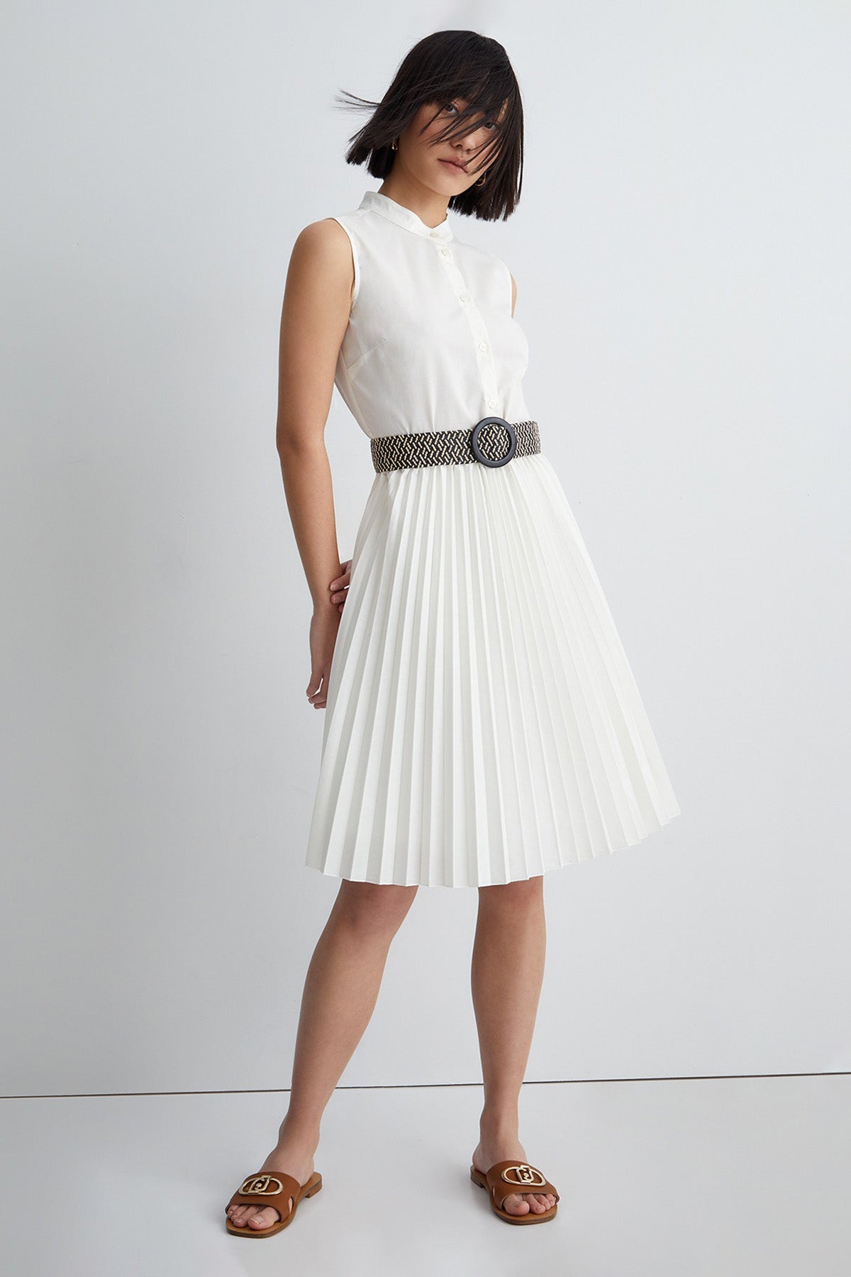 Liu Jo Hakim Yaka Kemerli Dizüstü Elbise-Libas Trendy Fashion Store