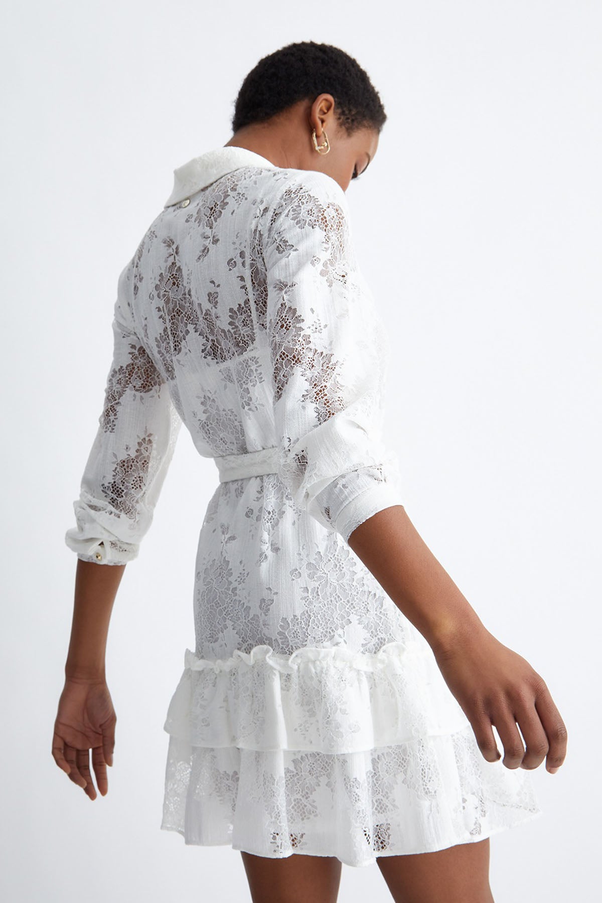 Liu Jo Fistolu Belden Kuşaklı Mini Gömlek Elbise-Libas Trendy Fashion Store