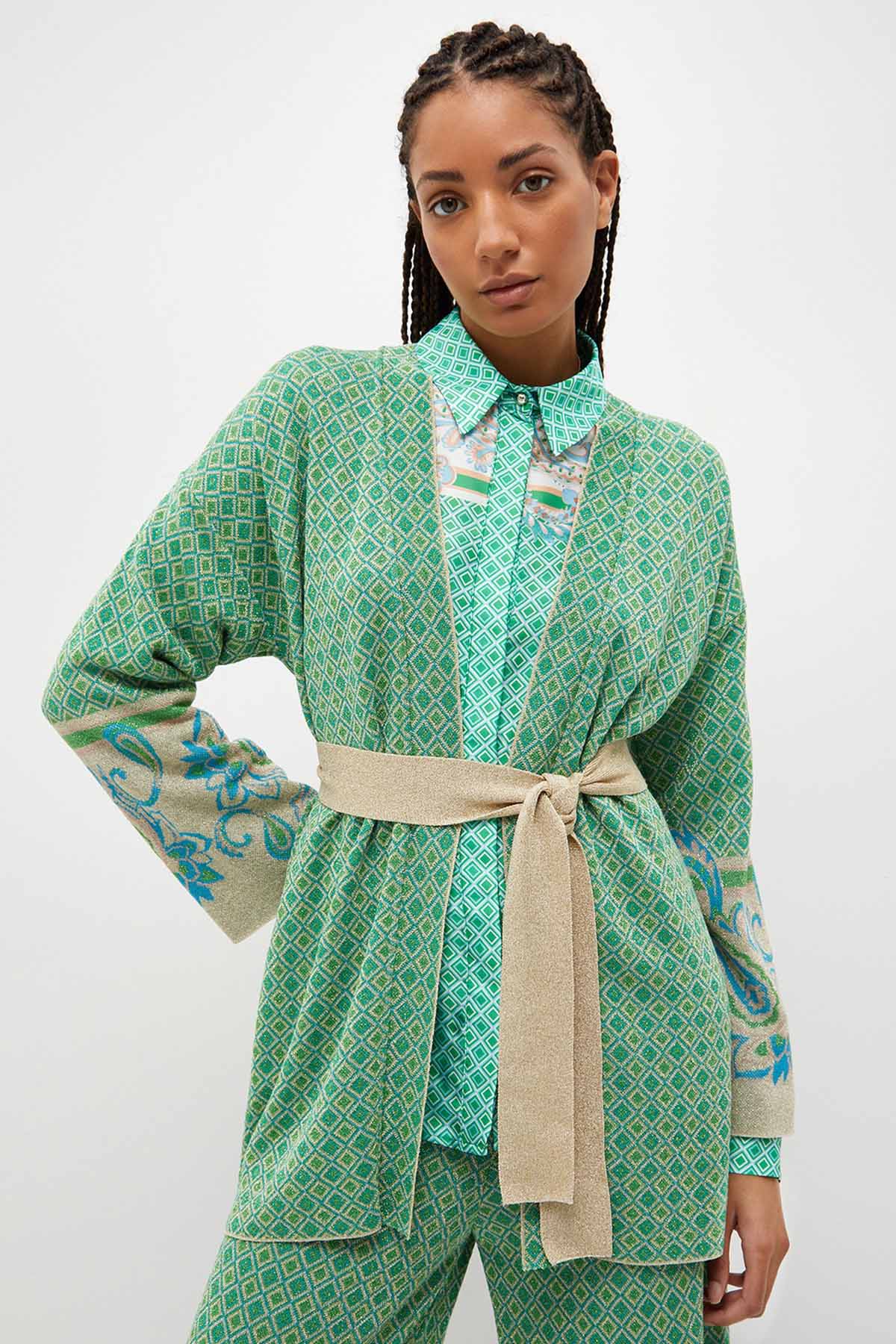 Liu Jo Belden Kuşaklı Triko Ceket-Libas Trendy Fashion Store