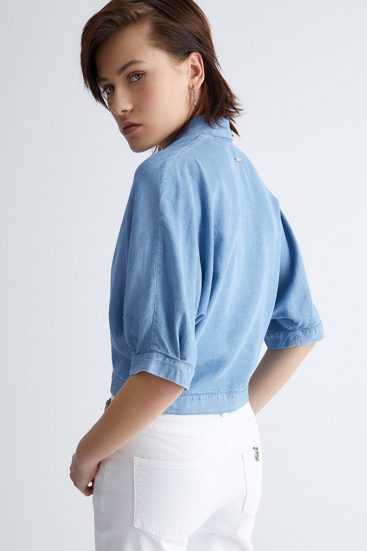 Liu Jo Crop Denim Gömlek-Libas Trendy Fashion Store