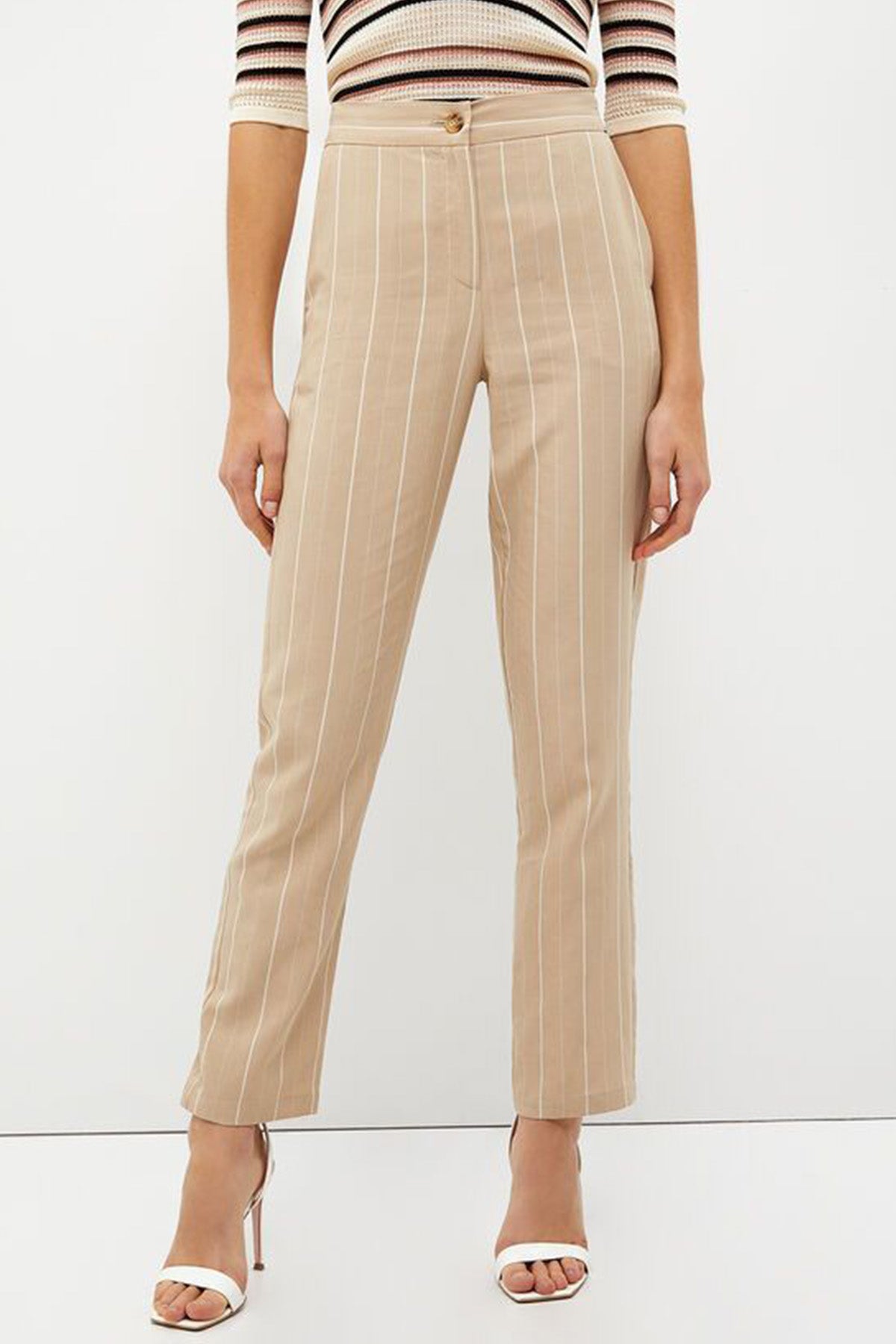 Liu Jo Çizgili Ketenli Pantolon-Libas Trendy Fashion Store