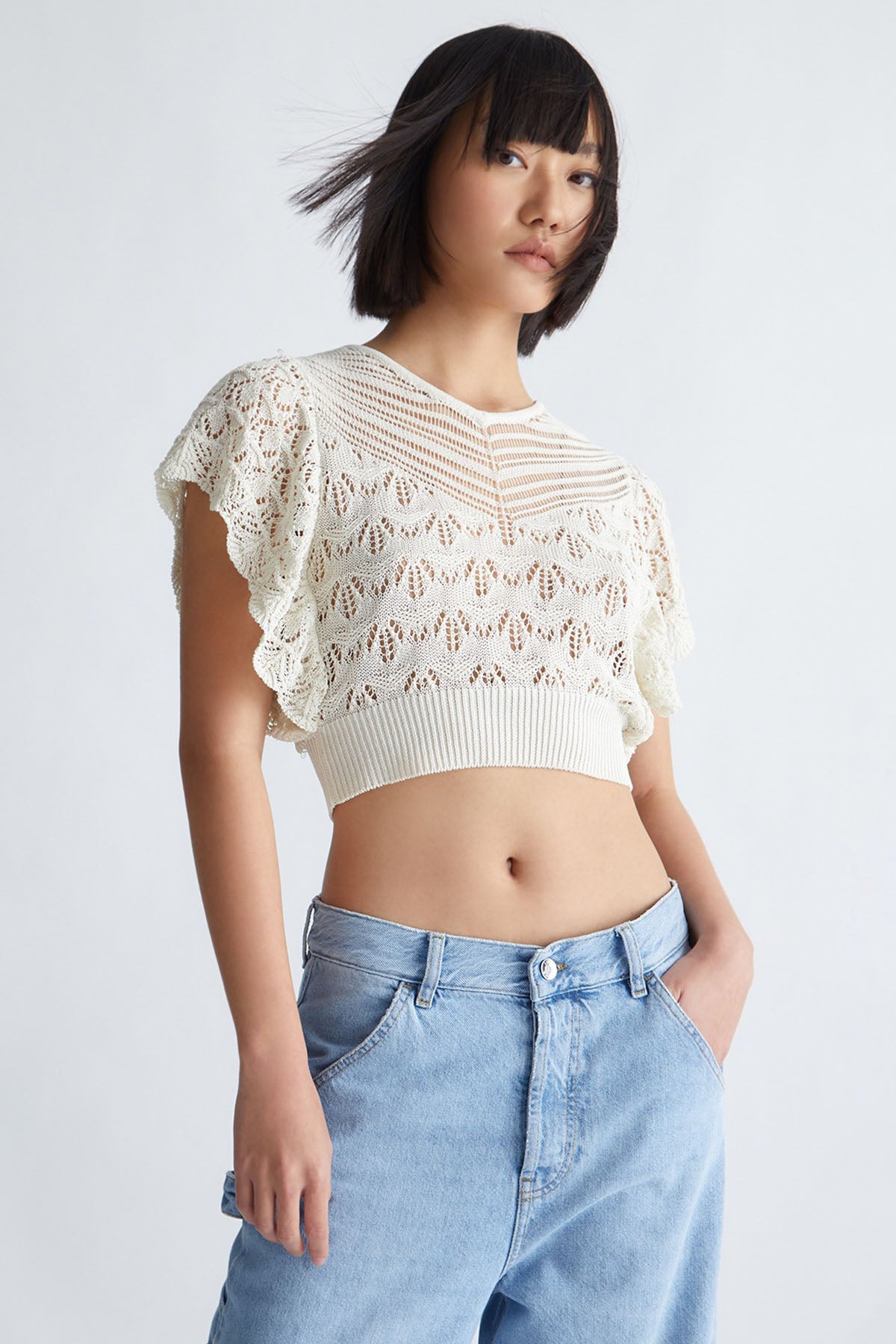 Liu Jo Örgü Crop Bluz-Libas Trendy Fashion Store