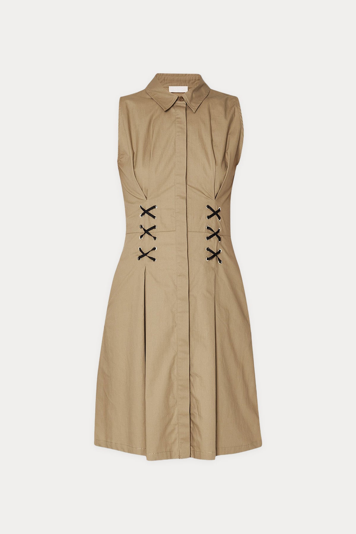 Liu Jo Klasik Yaka Belden Büzgülü Mini Elbise-Libas Trendy Fashion Store