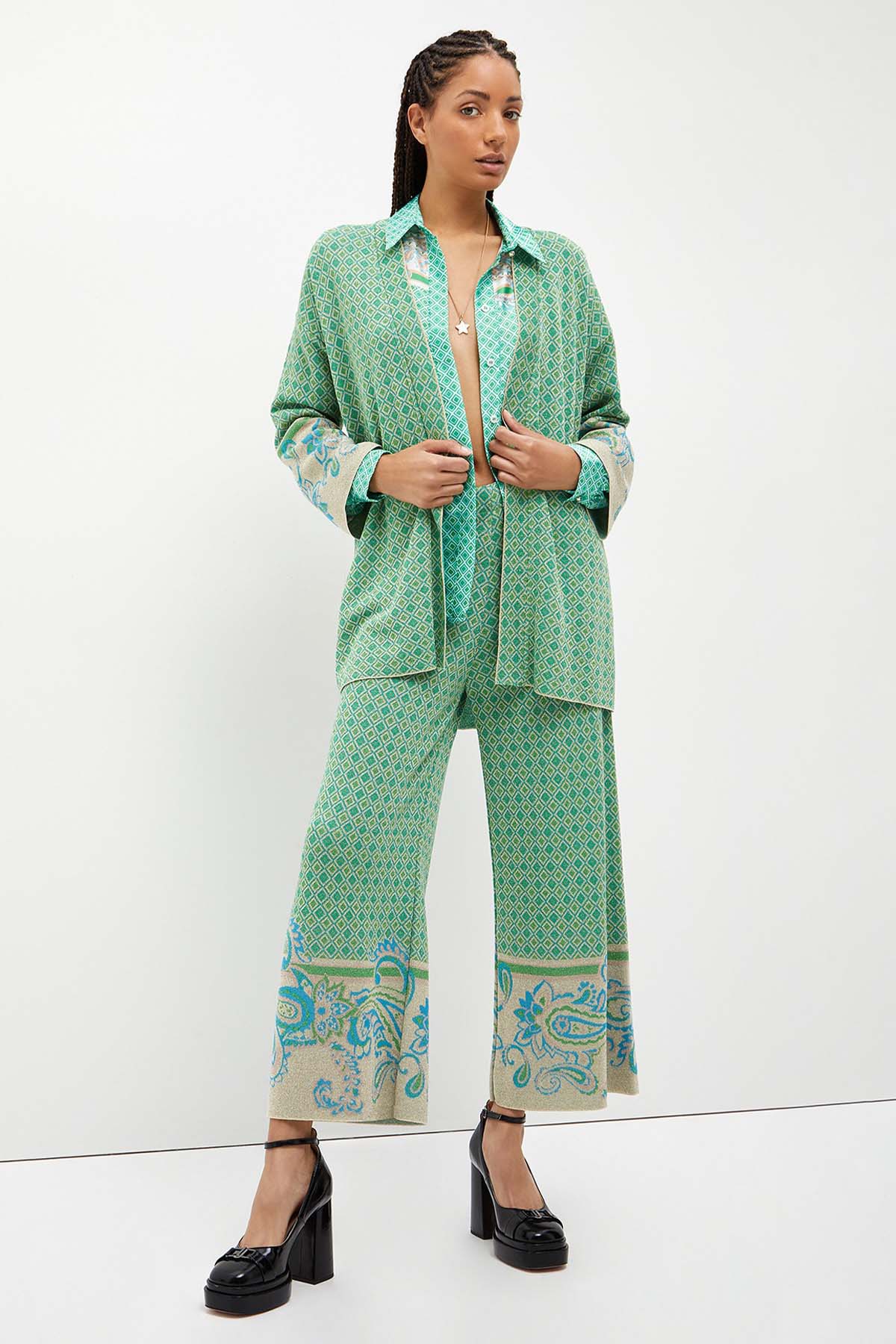 Liu Jo Beli Lastikli Yüksek Bel Desenli Pantolon-Libas Trendy Fashion Store