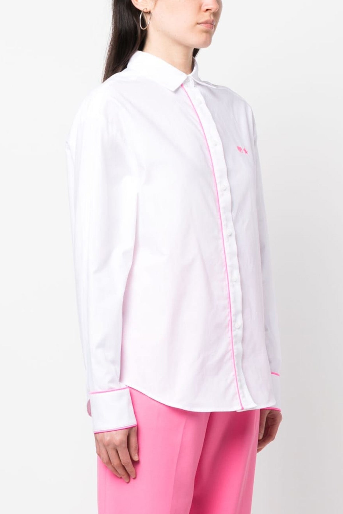 Chiara Ferragni Klasik Yaka Şerit Detaylı Gömlek-Libas Trendy Fashion Store
