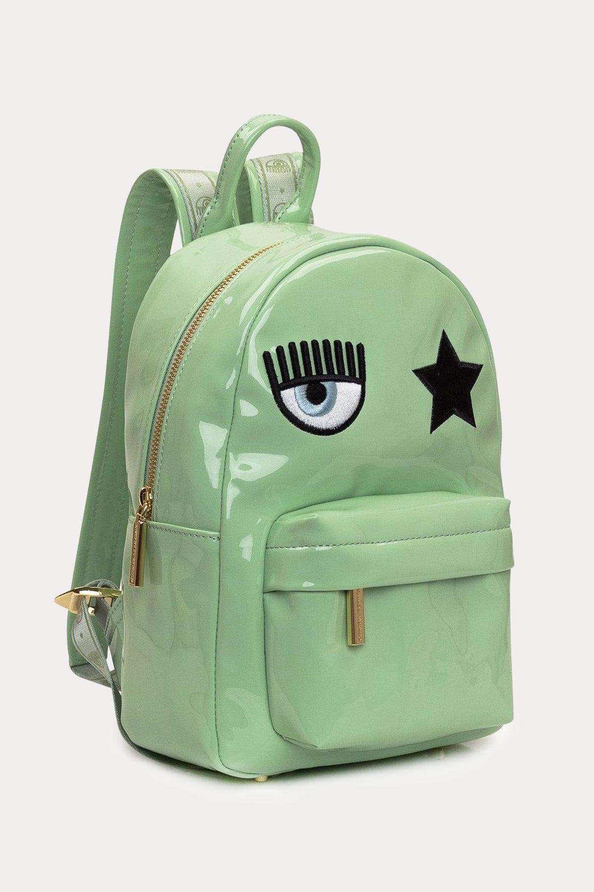 Chiara Ferragni Göz Logolu Parlak Sırt Çantası-Libas Trendy Fashion Store